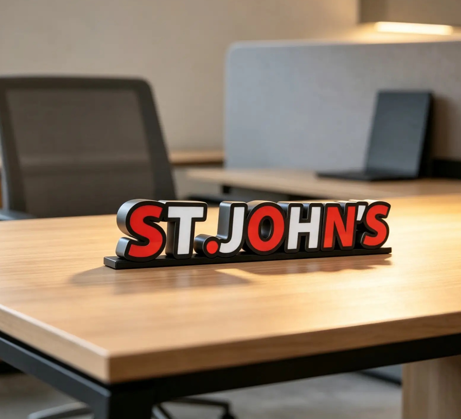 St.John's desktop sign