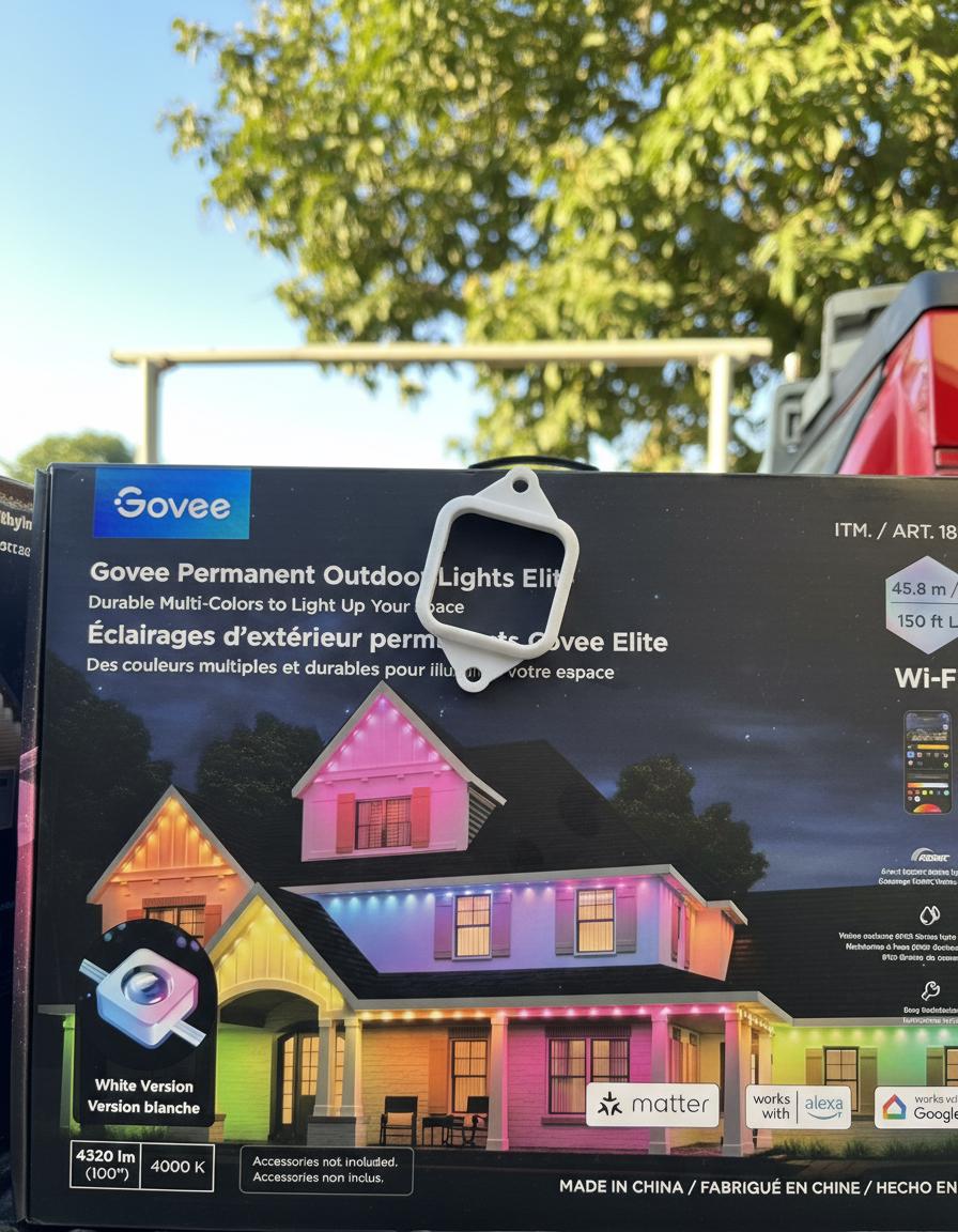 Govee Elite Outdoor Light Mount Clips (H805C) | 3D Printed PETG image 3