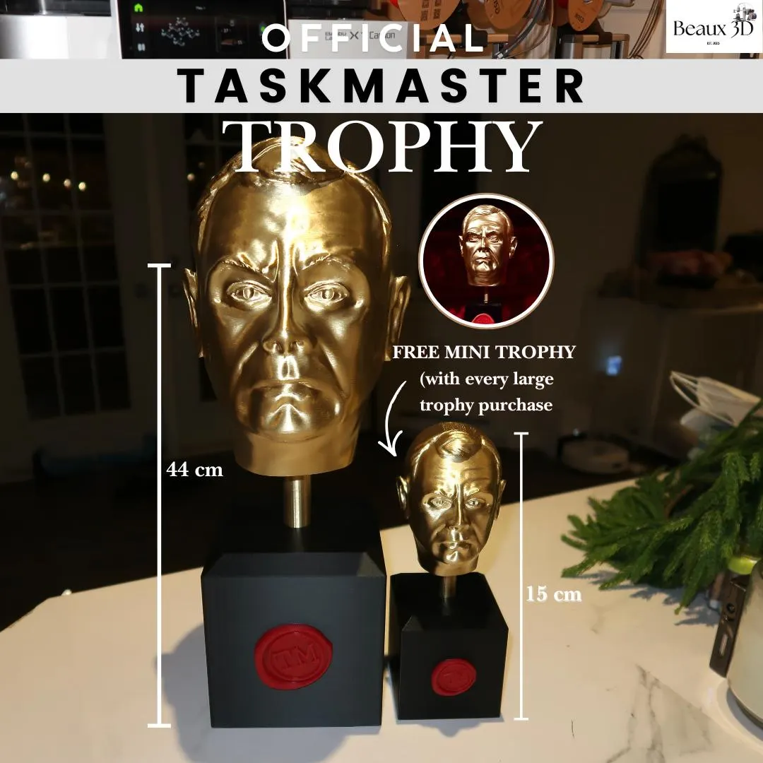 Taskmaster Trophy Replica 44cm + Free Mini Trophy (Identical to the Original of Greg Davies) image 2