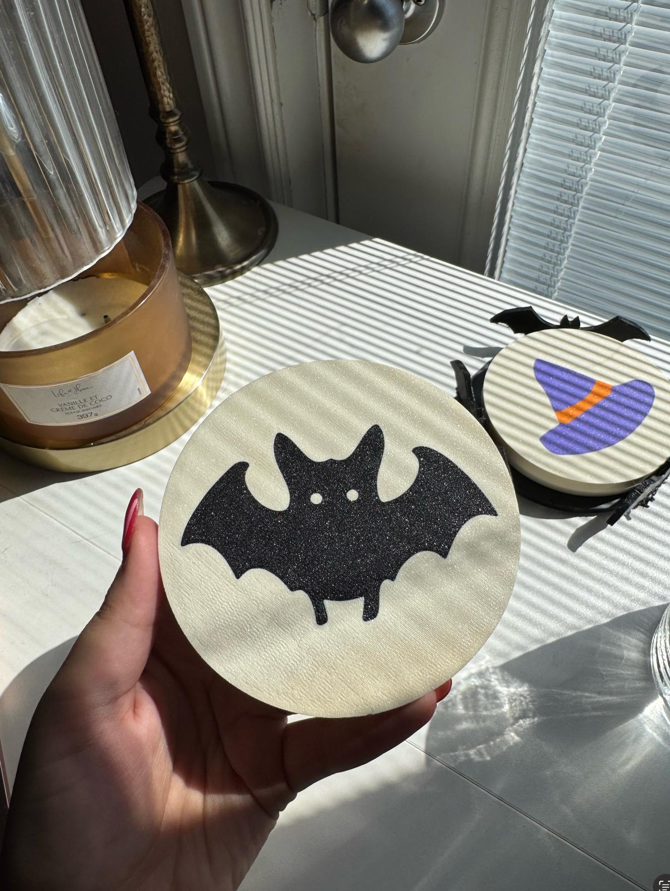 Spooky Sugar Cookie Coasters | Scary Home Decor | Halloween Coasters | Sugar Cookie Pumpkin Ghost Bat Cat Witch Hat | Gothic Fall Decor image 8