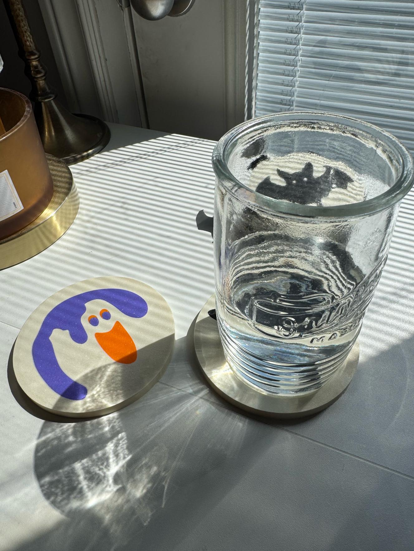 Spooky Sugar Cookie Coasters | Scary Home Decor | Halloween Coasters | Sugar Cookie Pumpkin Ghost Bat Cat Witch Hat | Gothic Fall Decor image 11