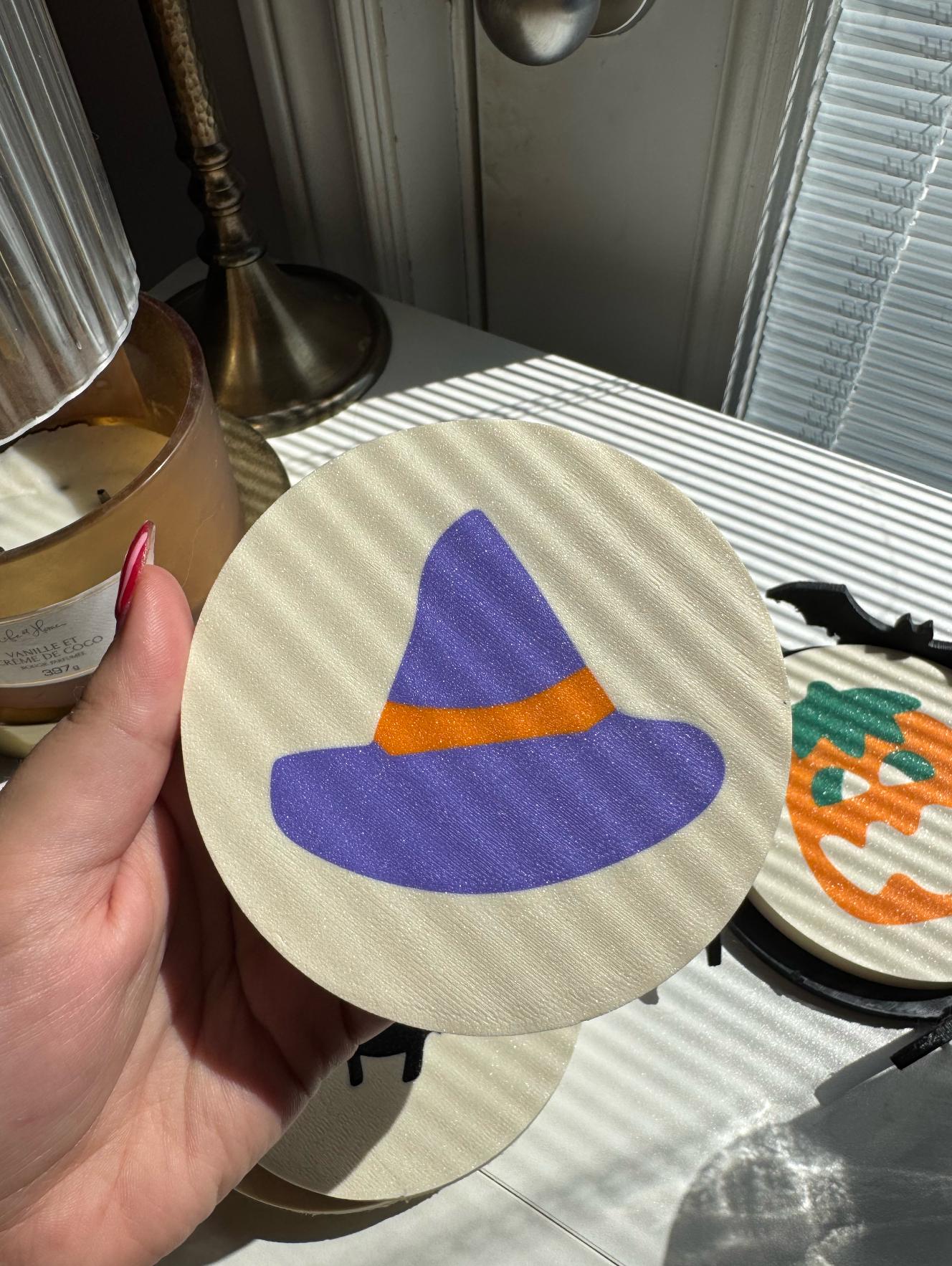 Spooky Sugar Cookie Coasters | Scary Home Decor | Halloween Coasters | Sugar Cookie Pumpkin Ghost Bat Cat Witch Hat | Gothic Fall Decor image 10