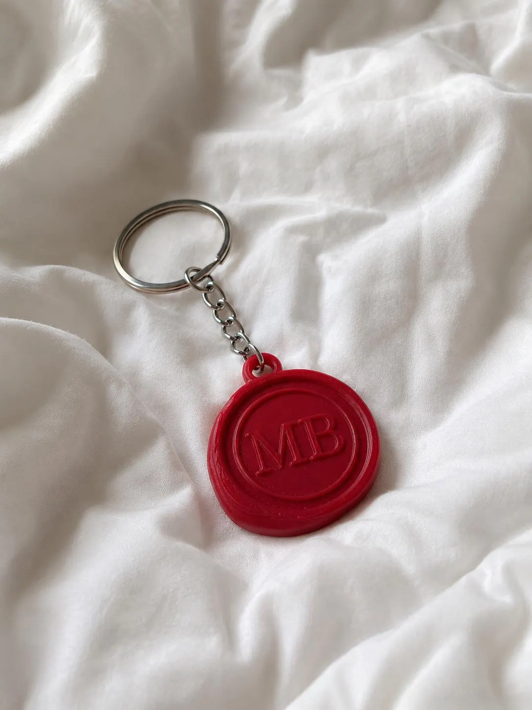 Personalized Taskmaster Stamp Keychain | TM Wax Seal Keyring Bag Charm Gift or Stocking Filler image 2