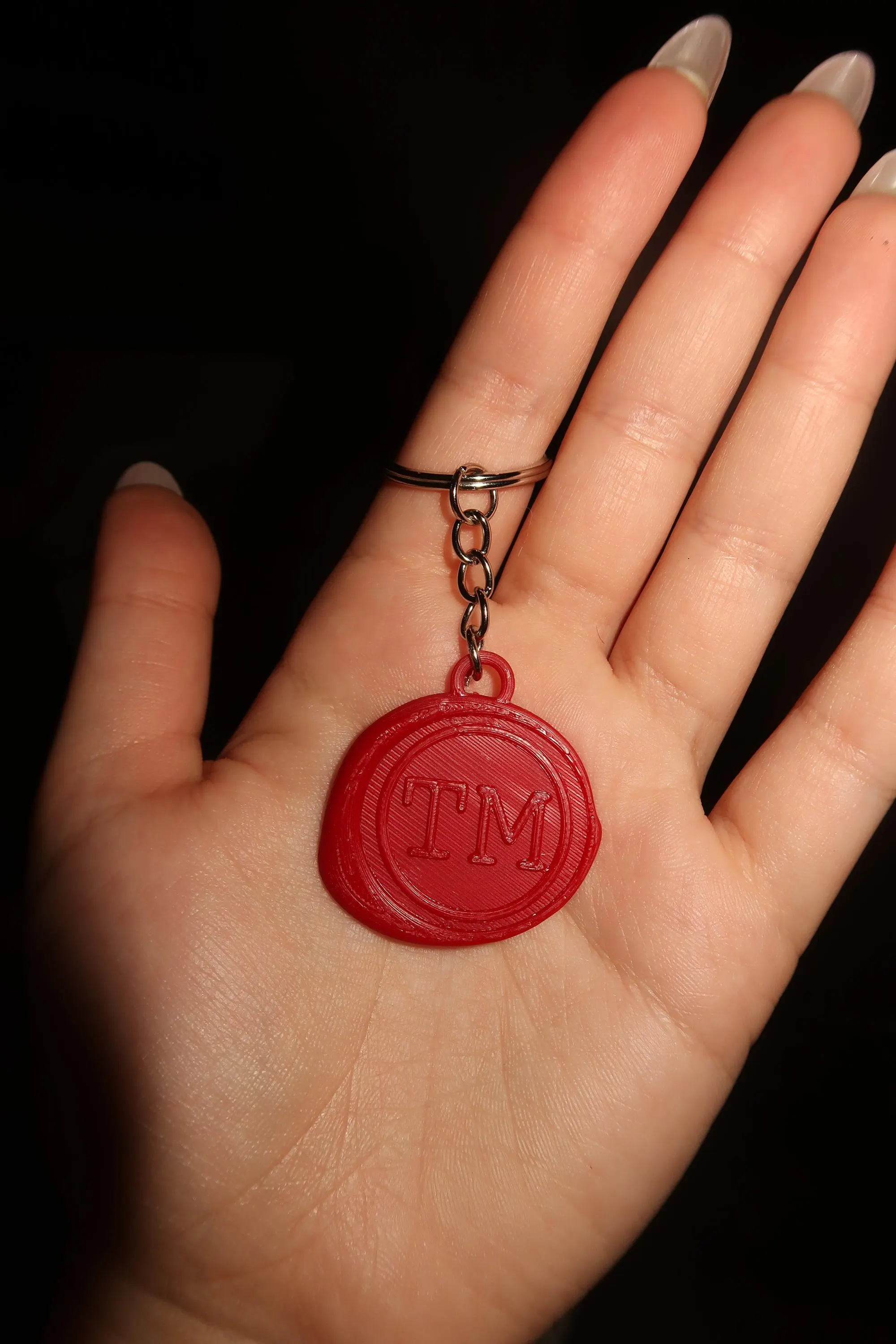 Personalized Taskmaster Stamp Keychain | TM Wax Seal Keyring Bag Charm Gift or Stocking Filler image 9
