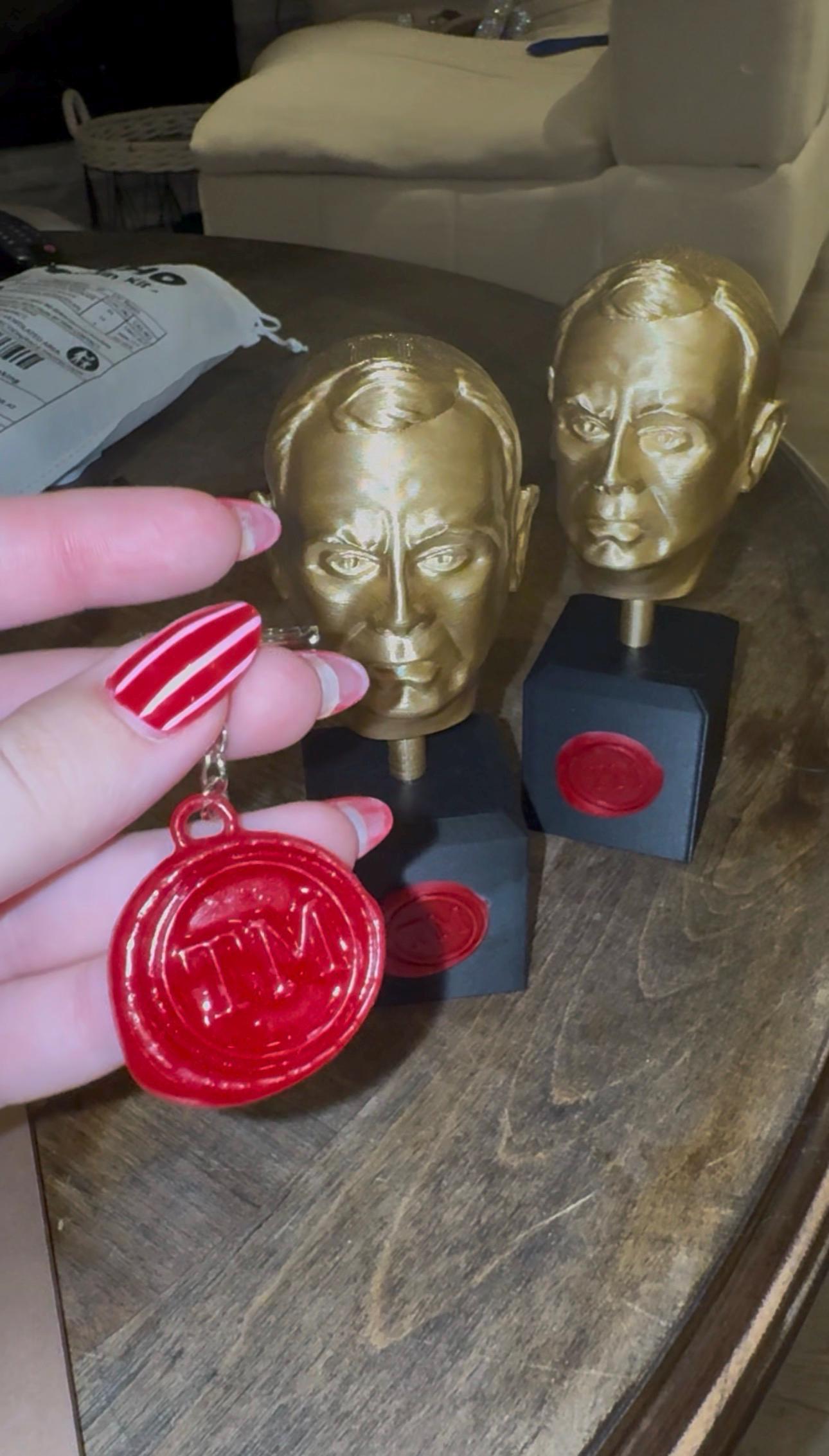 Taskmaster Stamp Resin Keychain | Personalized TM Wax Seal Keyring Bag Charm Gift or Stocking Filler image 2