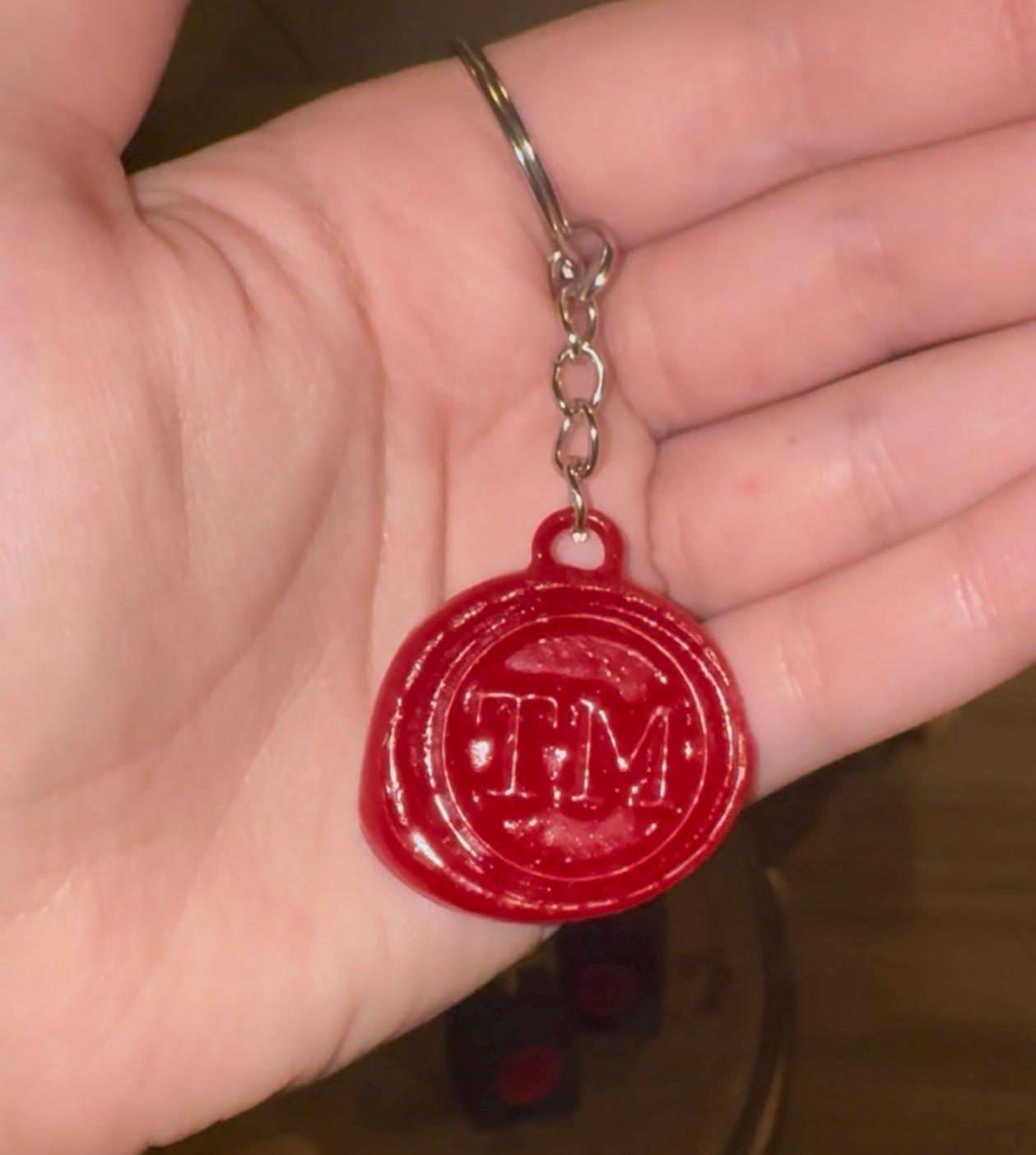 Taskmaster Stamp Resin Keychain | Personalized TM Wax Seal Keyring Bag Charm Gift or Stocking Filler image 6