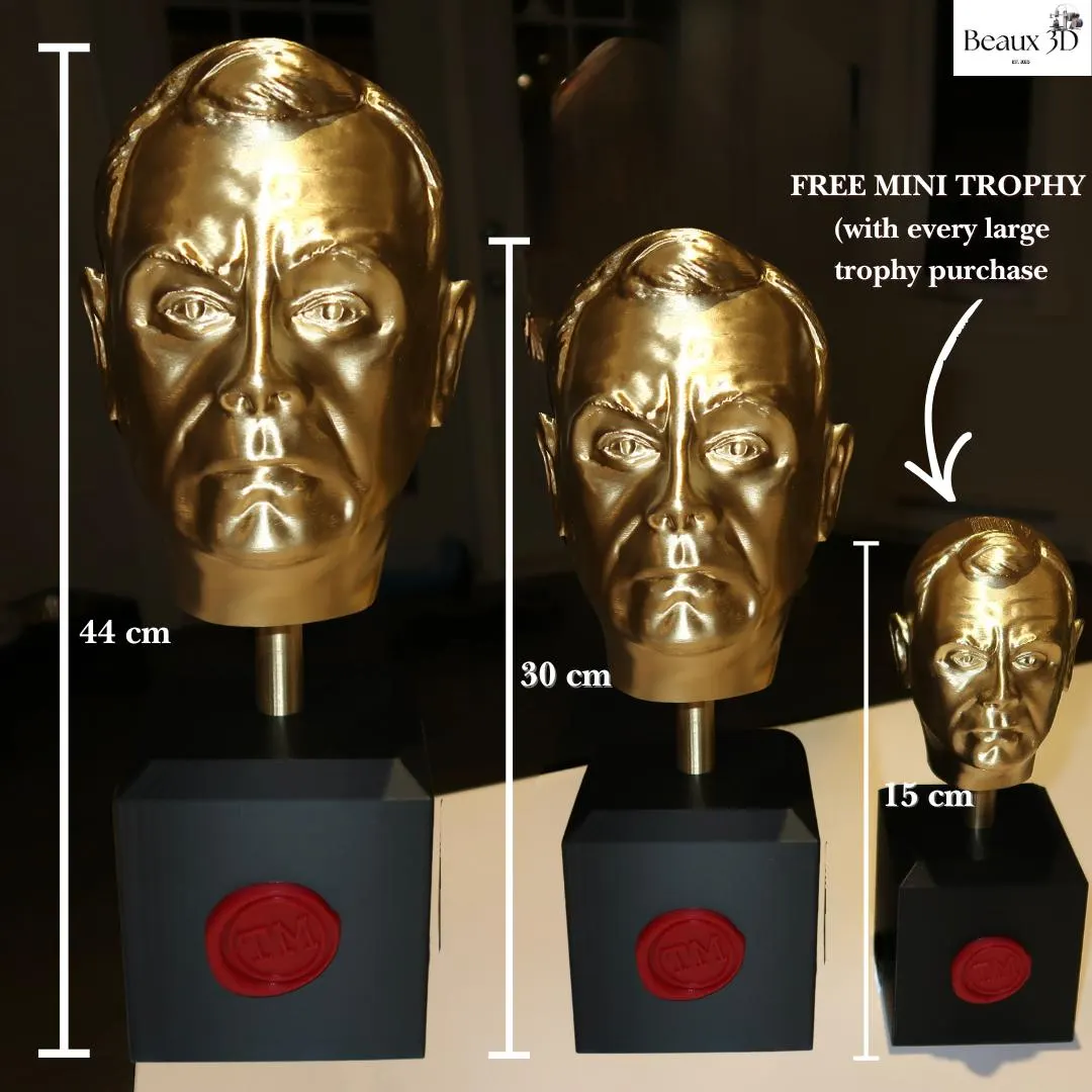 Taskmaster Trophy Replica 44cm + Free Mini Trophy (Identical to the Original of Greg Davies) image 3