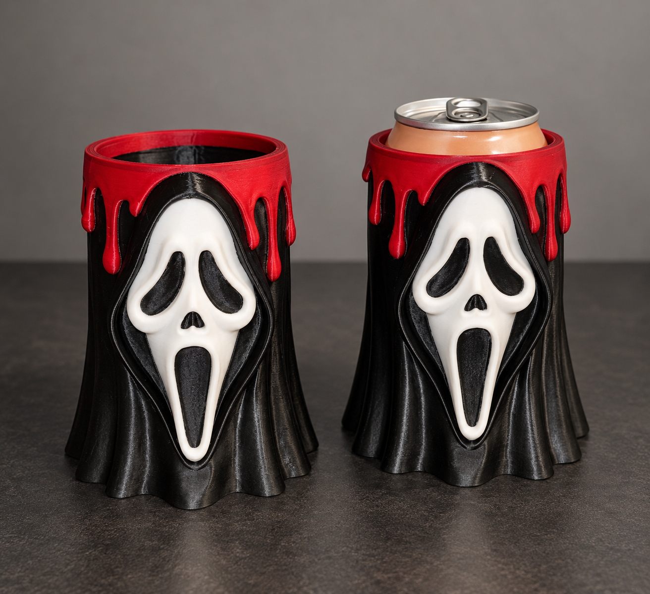Ghostface Can Holder, Horror Movie Drink Koozie, Scream Inspired Can Sleeve, Halloween Gift, Spooky Drink Holder image 8