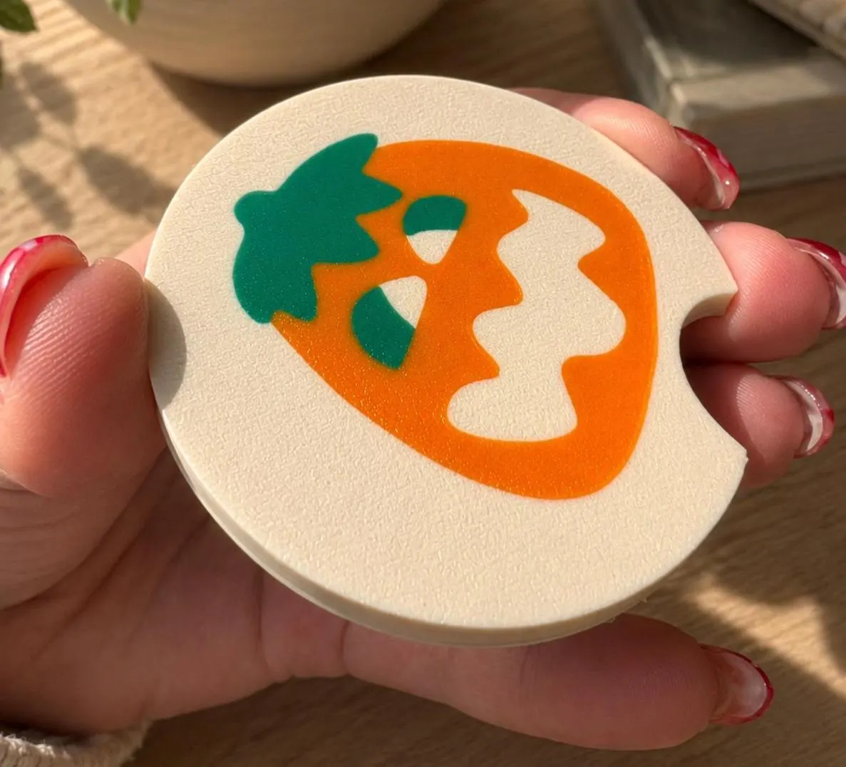 Halloween Sugar Cookie Car Coasters | Pumpkin, Ghost, Bat, Cat, Witch, & Hat | Nostalgic Car Cup Holder Coasters | Spooky Car Fall Decor image 19