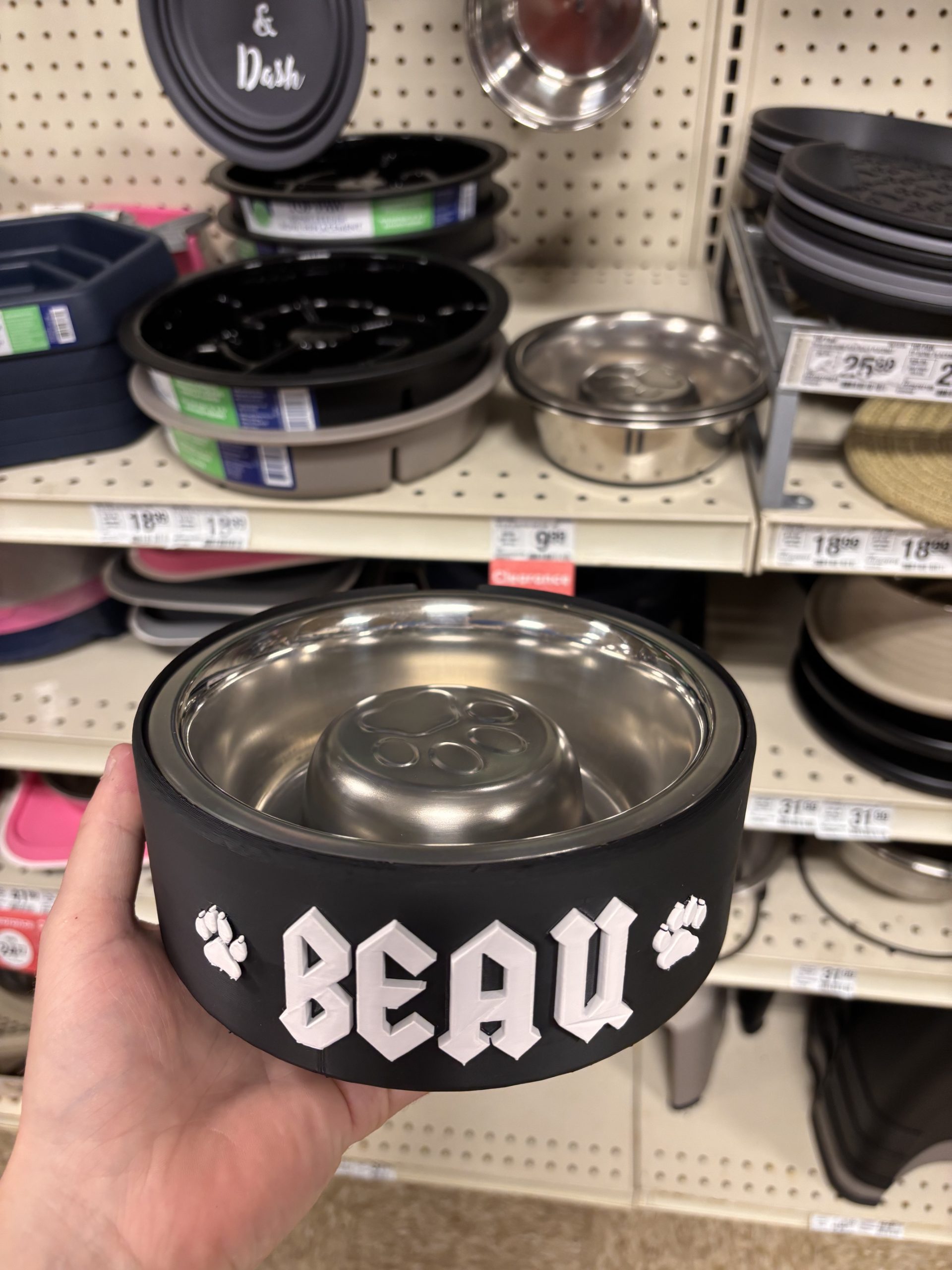 Personalized Custom Pet Name Bowl – with Stainless Steel Insert image 2