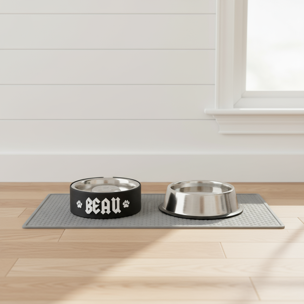 Personalized Custom Pet Name Bowl – with Stainless Steel Insert