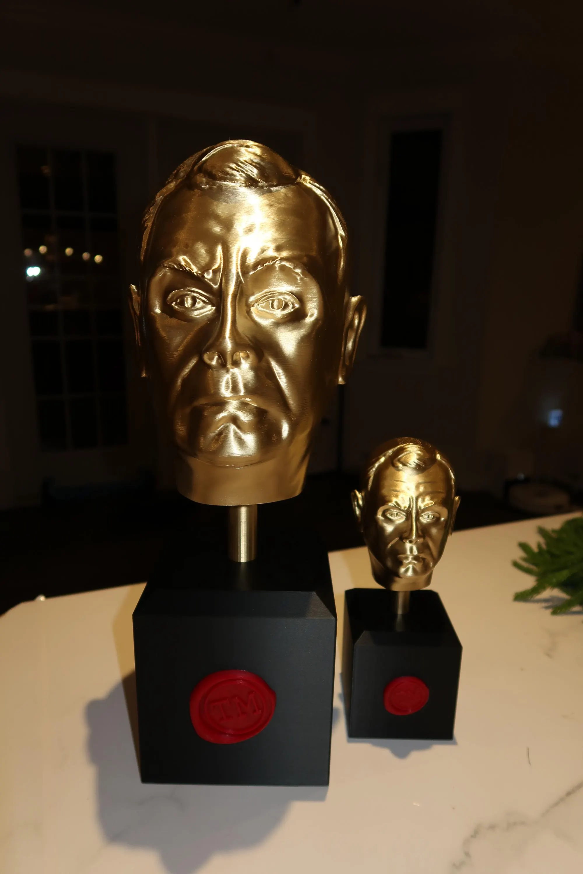 Customized Taskmaster Trophy Set – Personalized Trophy with Your Face | Large & Mini Trophy Options, Personalized Stamp, TM Bust Statue Gift image 8