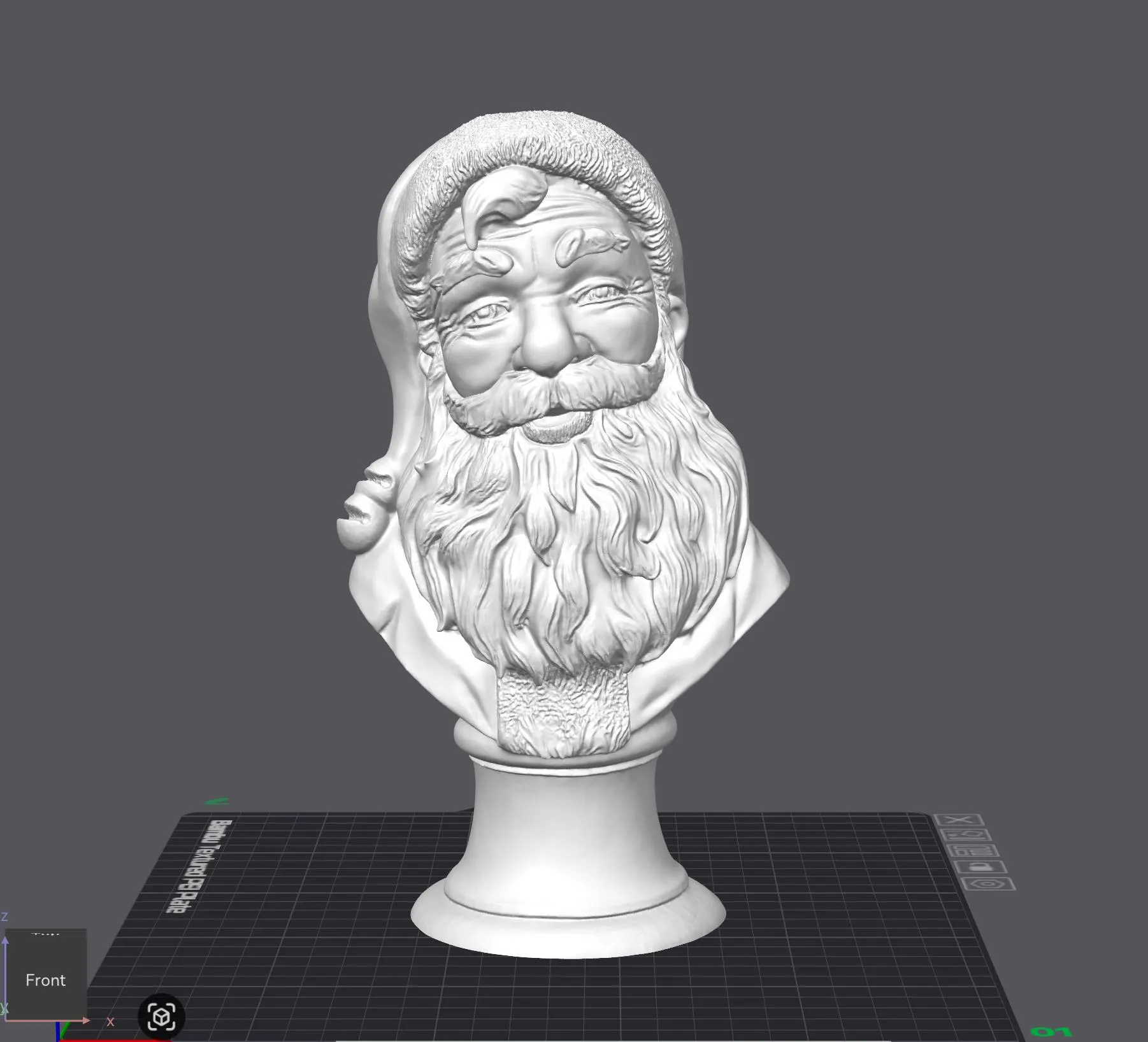 3D Printed Santa Bust, DIY Painting Kit, Christmas Art Project image 4