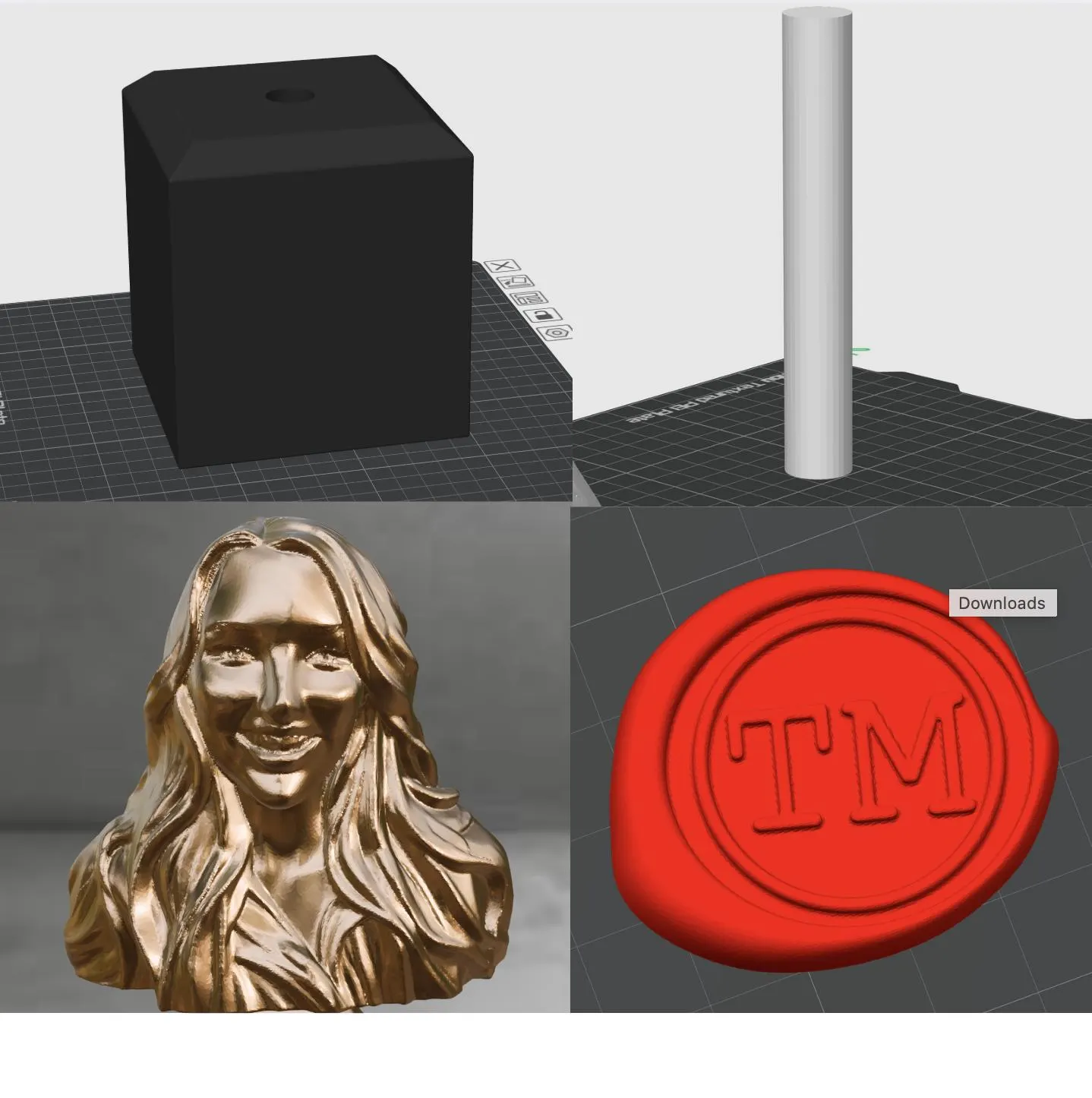 Custom Taskmaster Trophy: Personalized 12 inch 3D Printed Gold Bust image 2