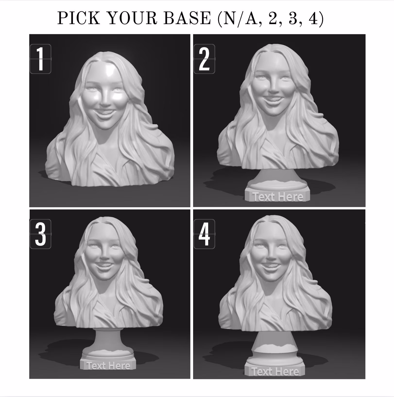 Custom 3D Bust Statue from Photo - Personalized Memorial Gift (4, 6, or 8 inch bust available) image 6
