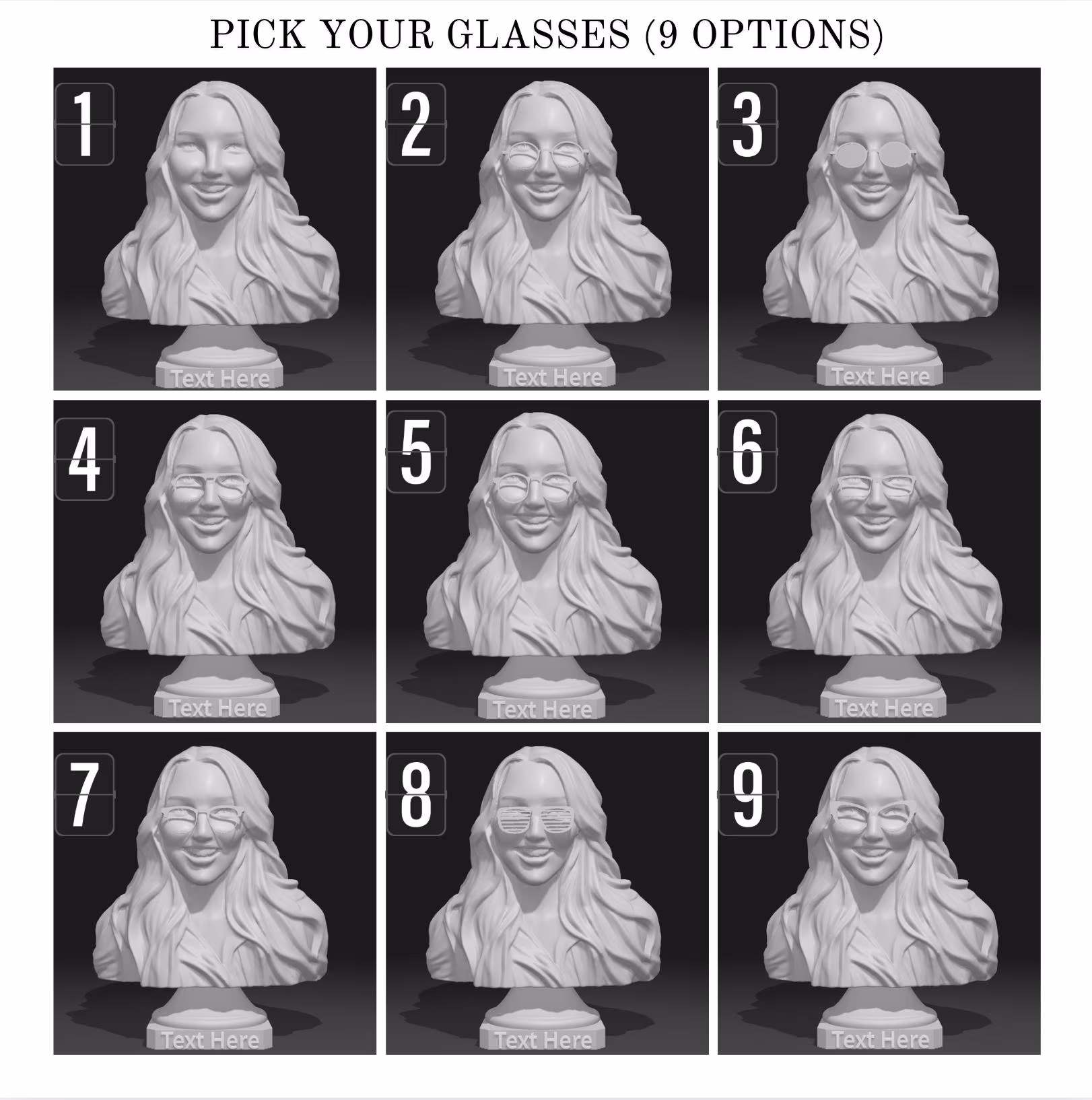 Custom 3D Bust Statue from Photo - Personalized Memorial Gift (4, 6, or 8 inch bust available) image 7