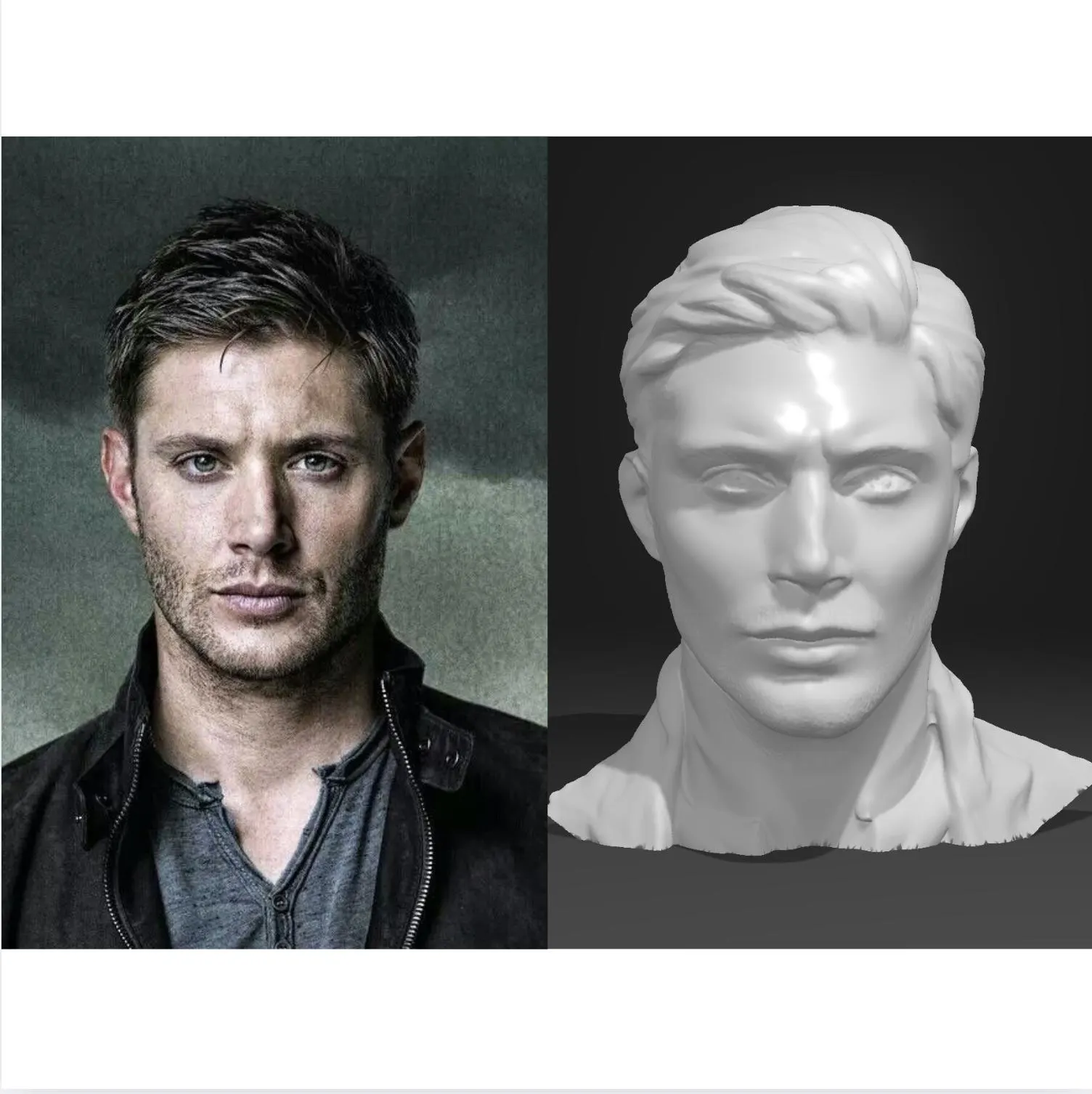Customized 3D Printed Bust Statue 6 in Customizable 3D Sculpture Custom 3D Portrait Personalized Gift Family Friend Boss Memorial Keepsake image 3