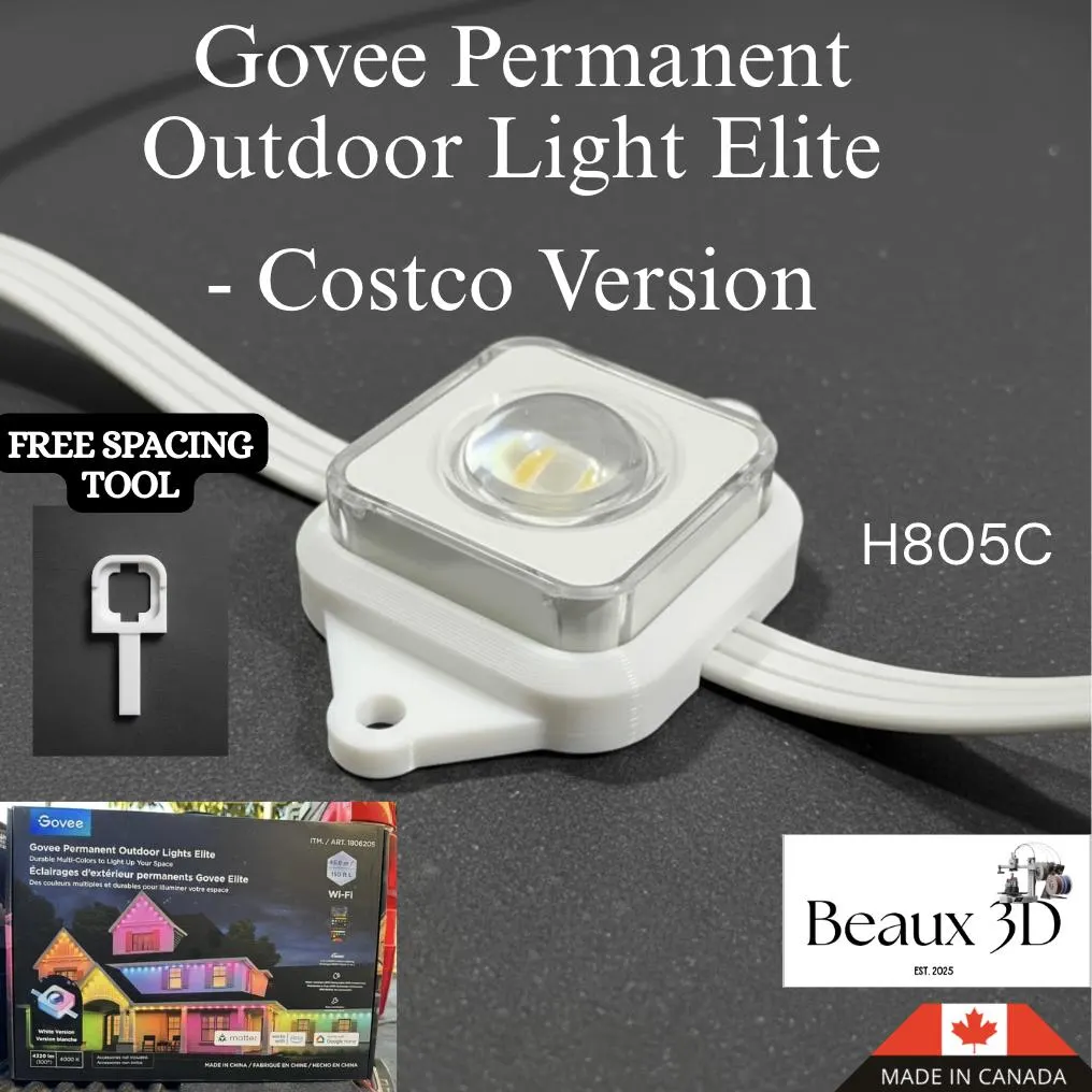 Govee Elite Outdoor Light Mount Clips (H805C) | 3D Printed PETG cover image