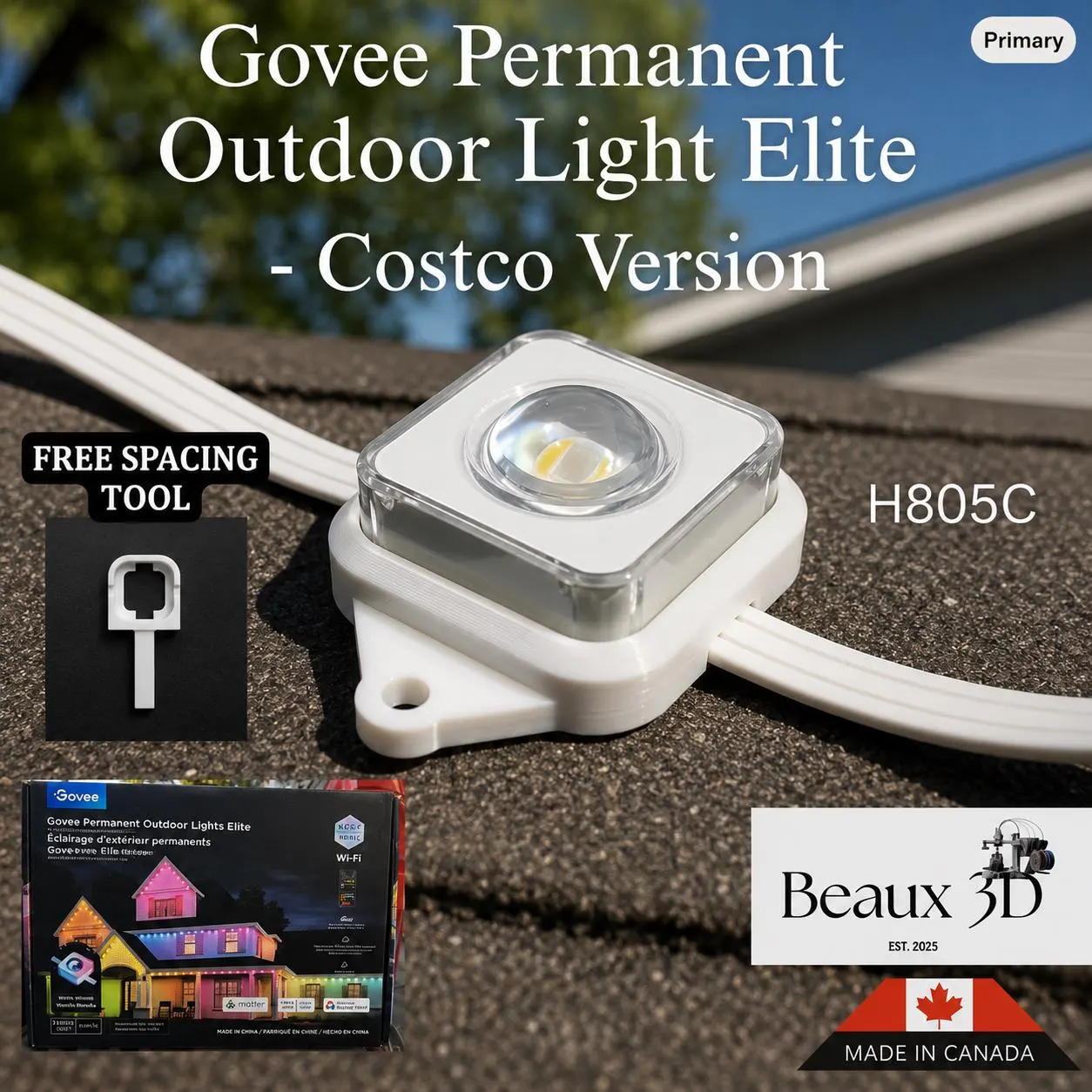 Brackets for Govee (Costco) Permanent Outdoor Lights Elite Mount Bracket - Eave - Fascia Clips (H805C)(Costco Version) cover image