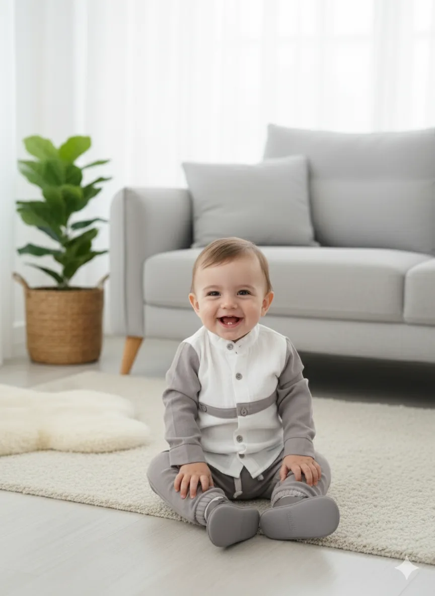 Düğmeli Bebek Takımı 10