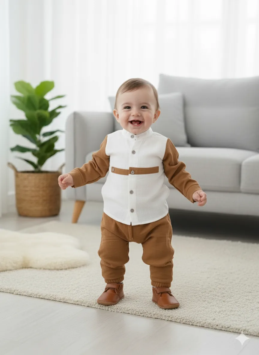 Düğmeli Bebek Takımı 14