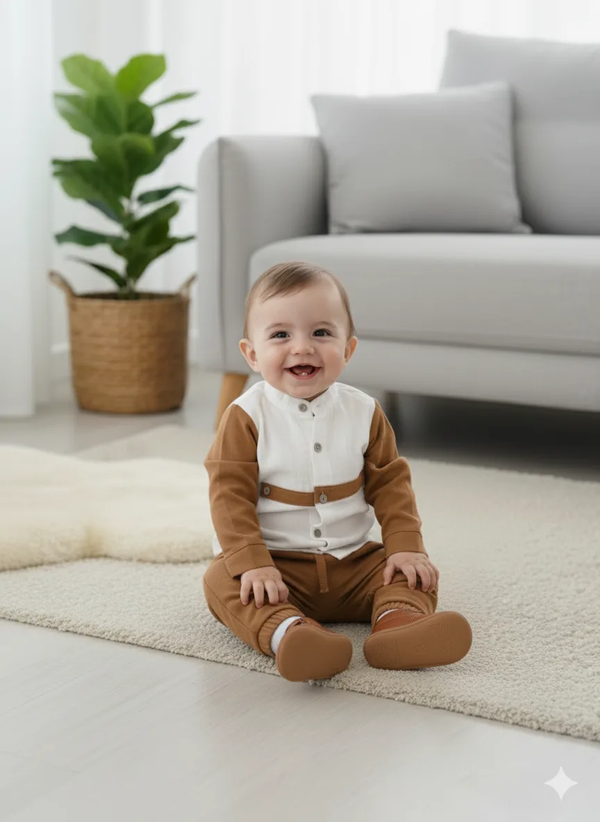 Düğmeli Bebek Takımı 15