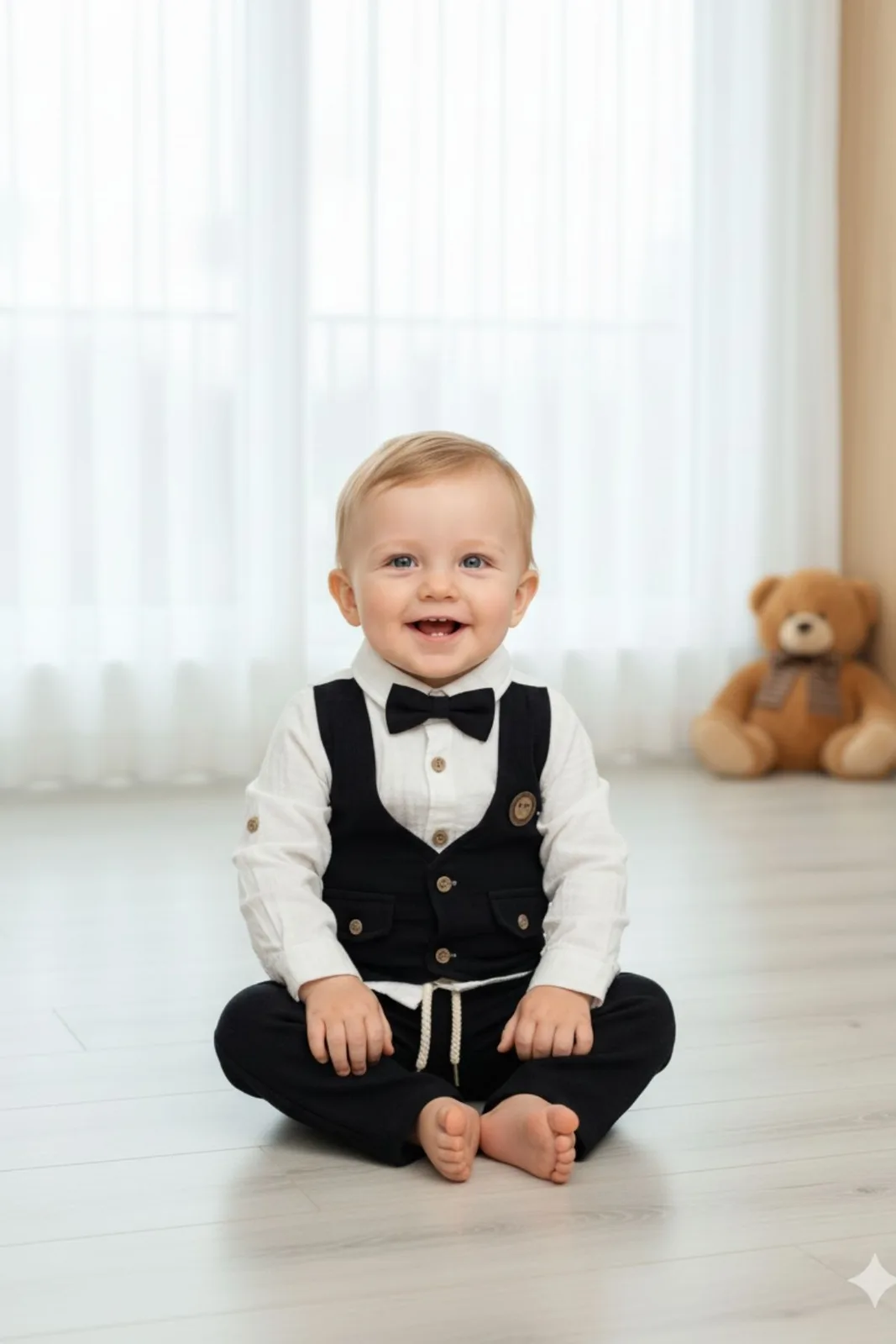 Düğmeli Bebek Takımı 12