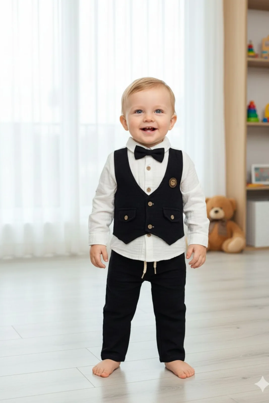 Düğmeli Bebek Takımı 13