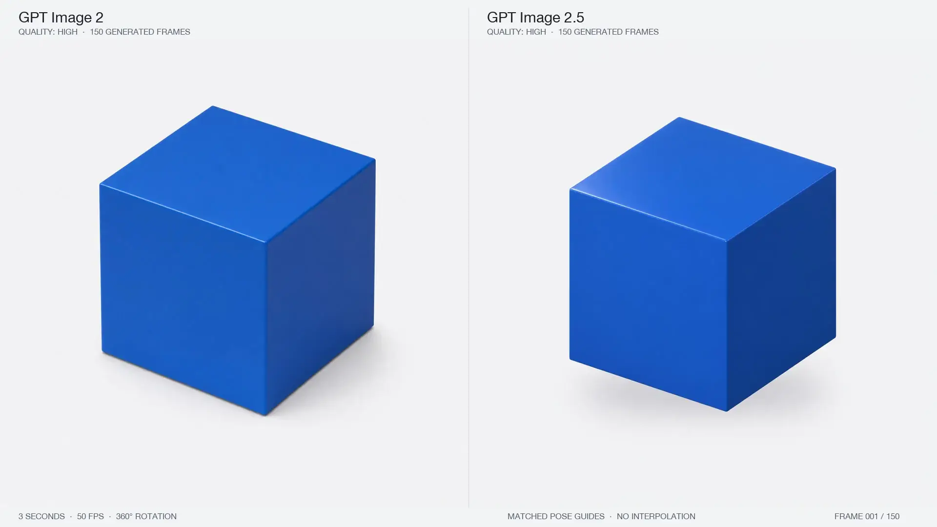 Cube rotation  -  first frame