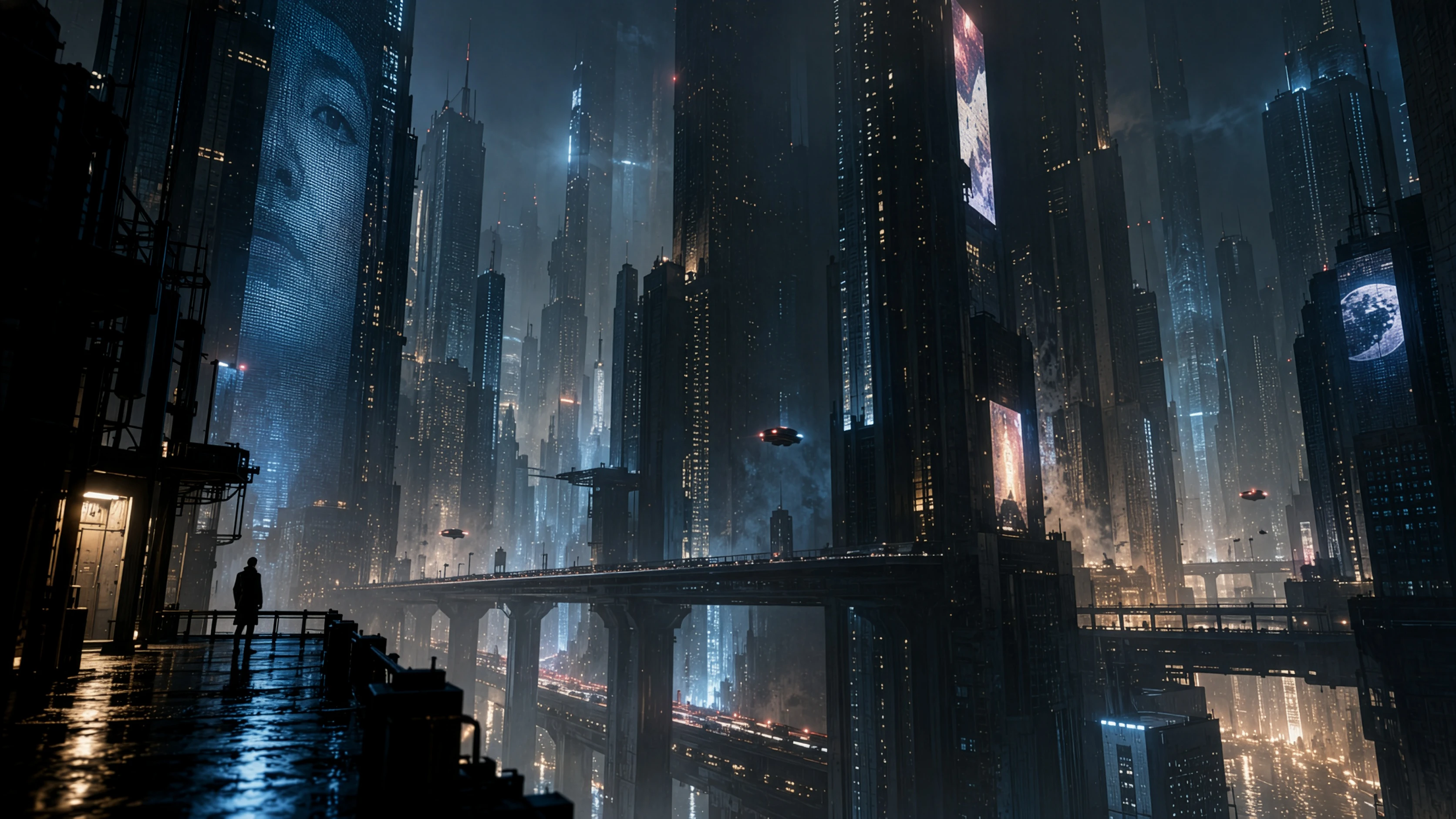 Cyberpunk cityscape