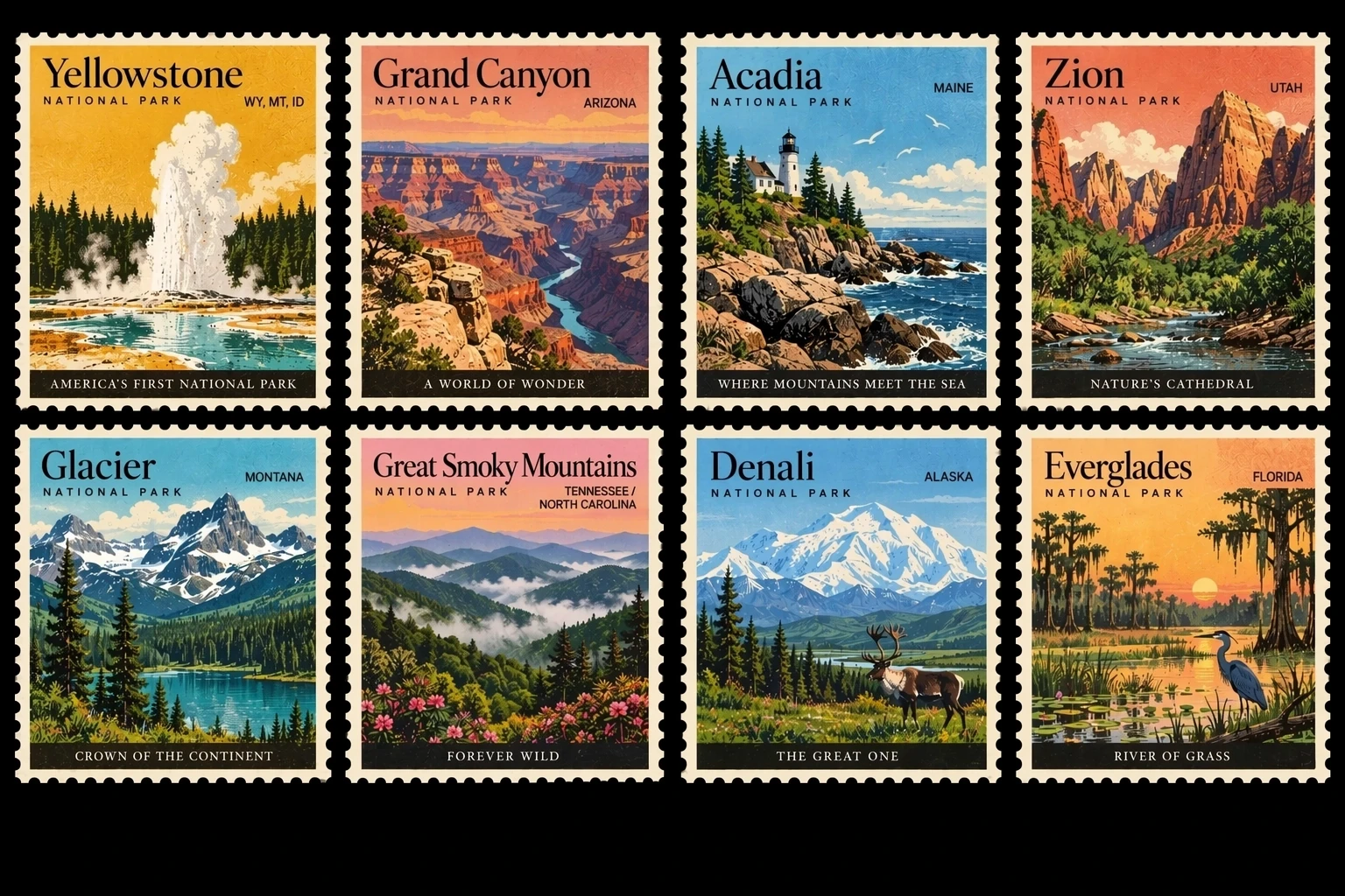 Vintage stamps