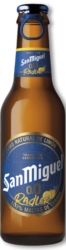 San Miguel 0.0 Radler bottle