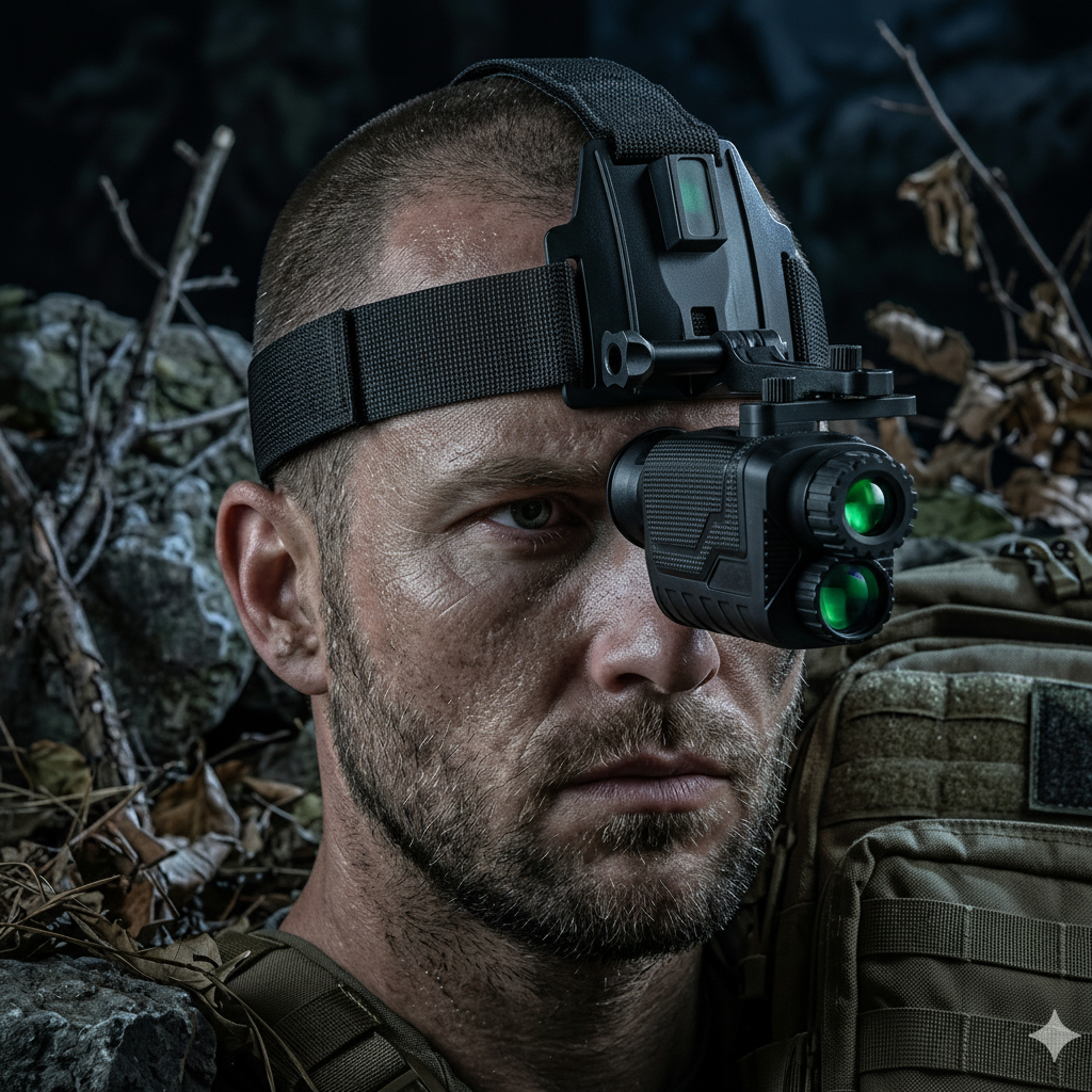 BekinTek Night Vision Goggles with Compass: 4K Video, 8x Zoom, HD Screen, Rechargeable 4500mAh Battery, Full Color Day/Night View