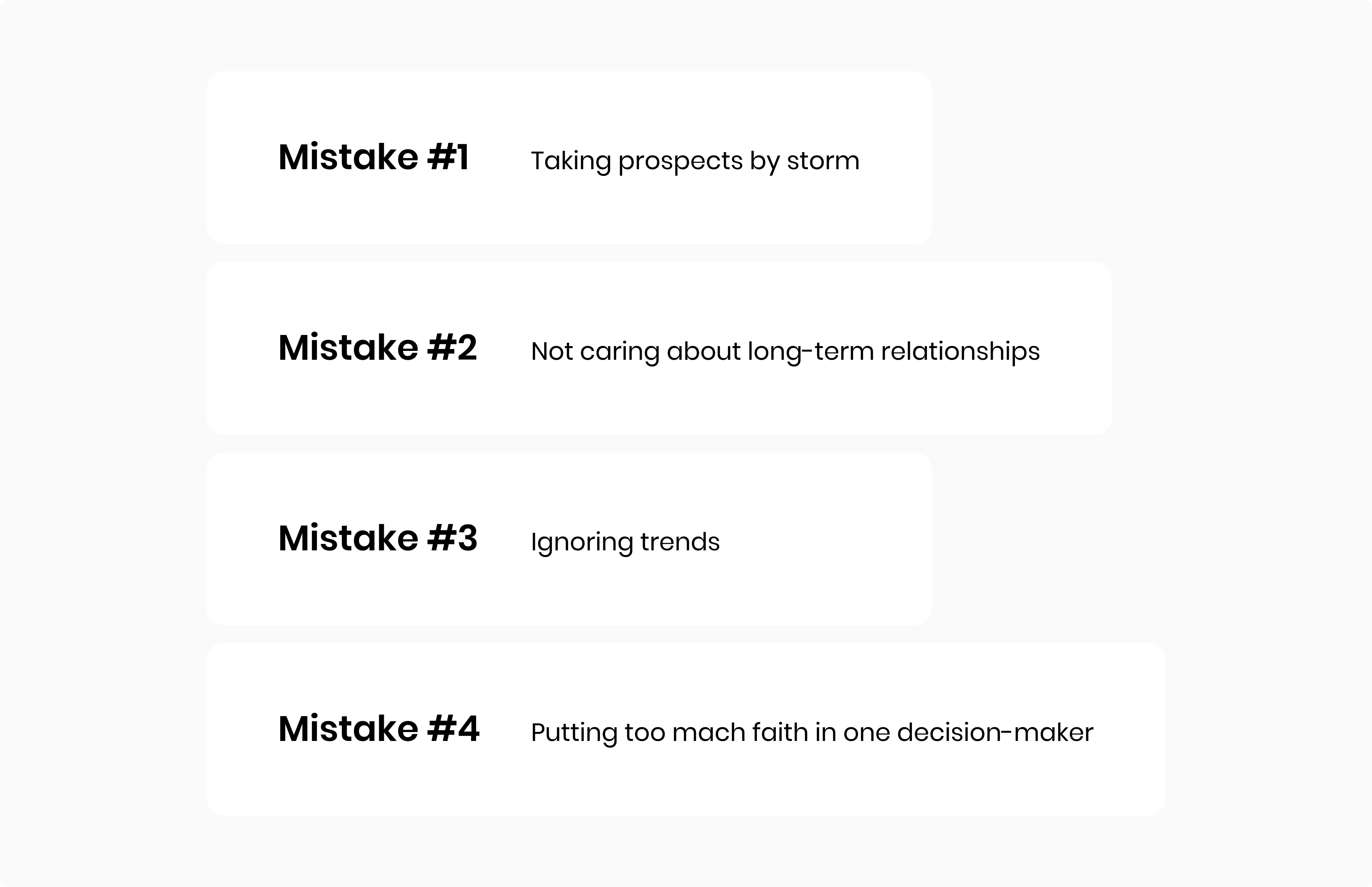 4 Mistakes in Closing Deals