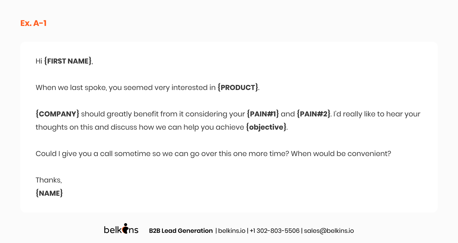 Reminder follow-up customized to meet the needs of the client