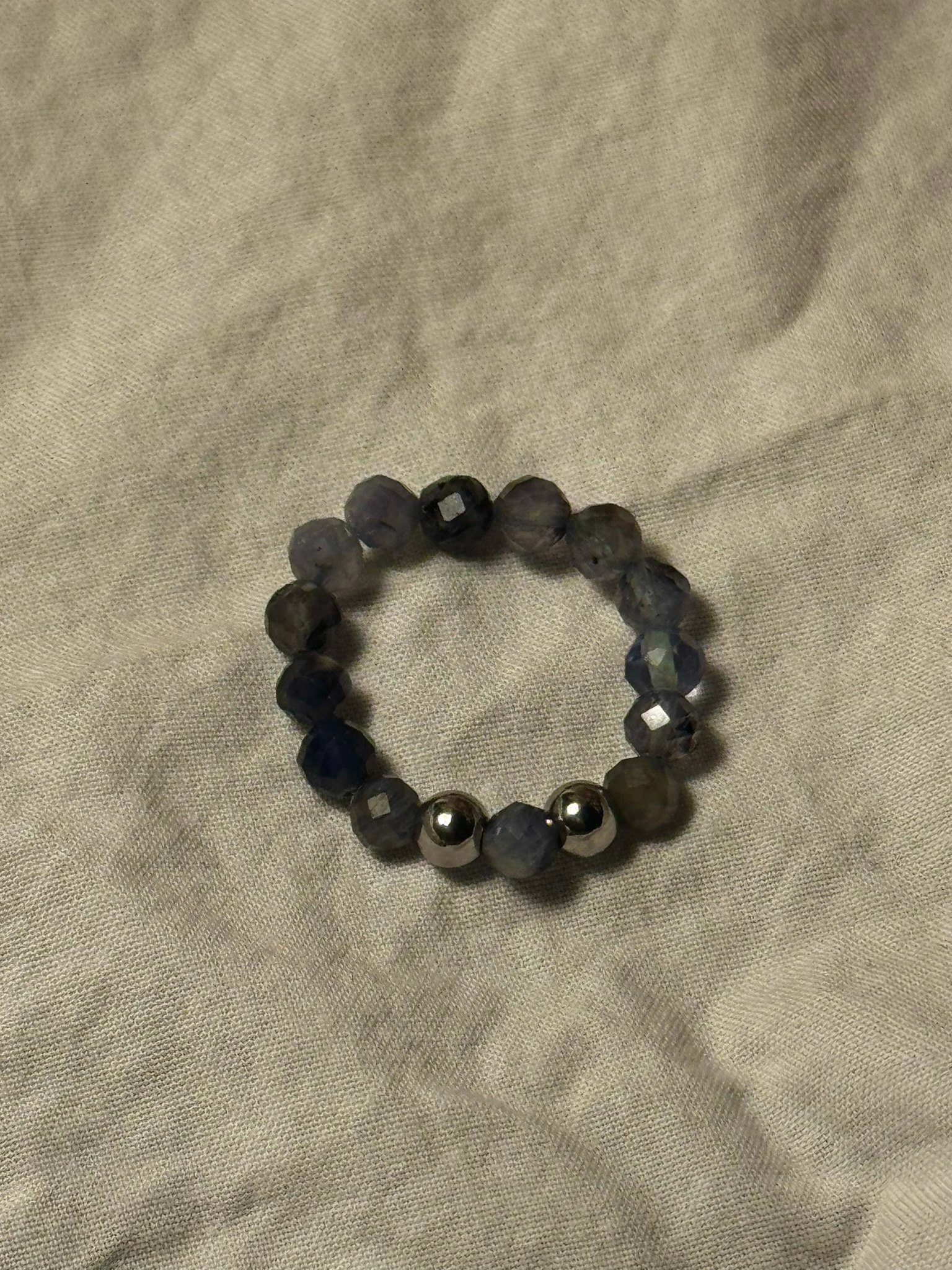 imagen de ANILLO MINERAL LABRADORITA