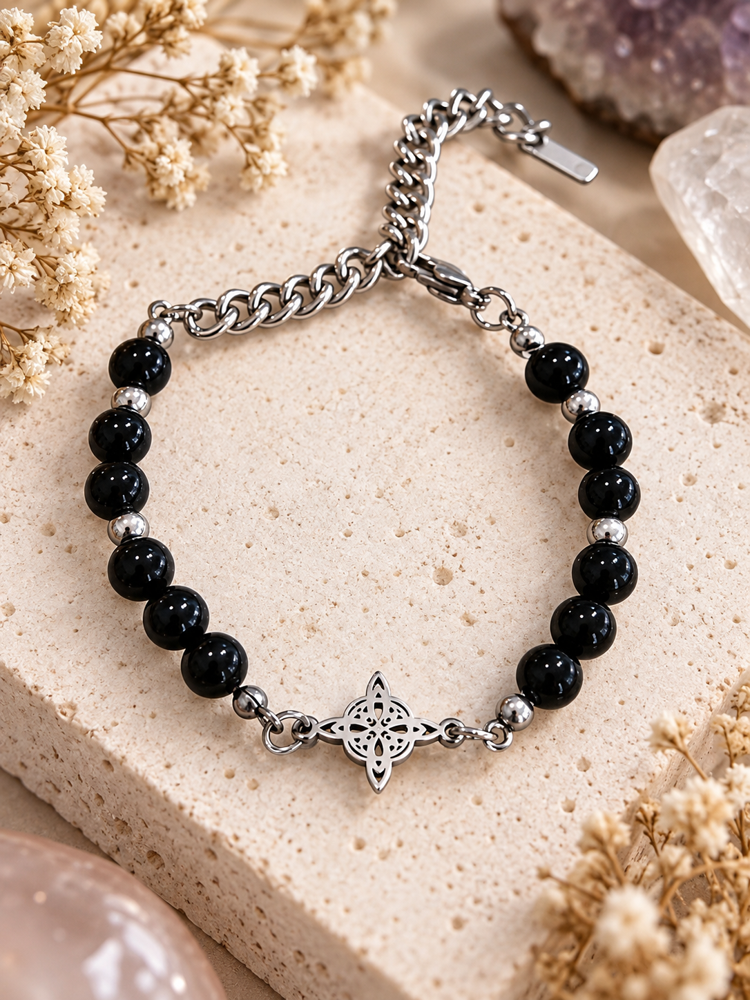 Producto Bella Bruja: PULSERA NUDO DE BRUJAS Y TURMALINA DOBLE PROTECCIÓN