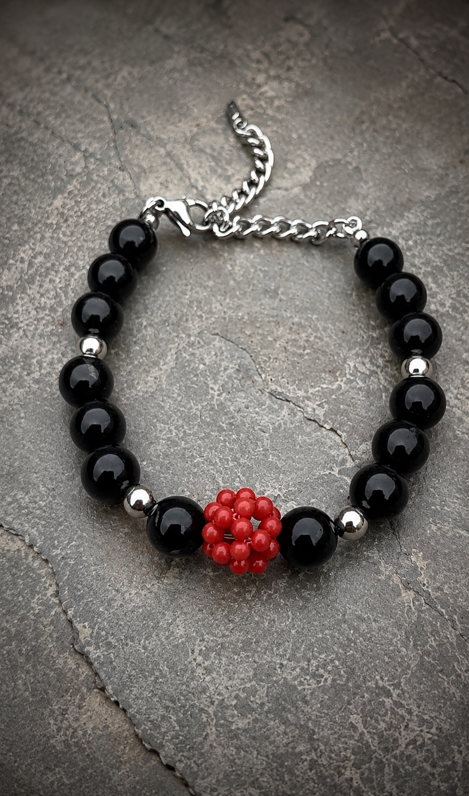 imagen de Pulsera coral y turmalina