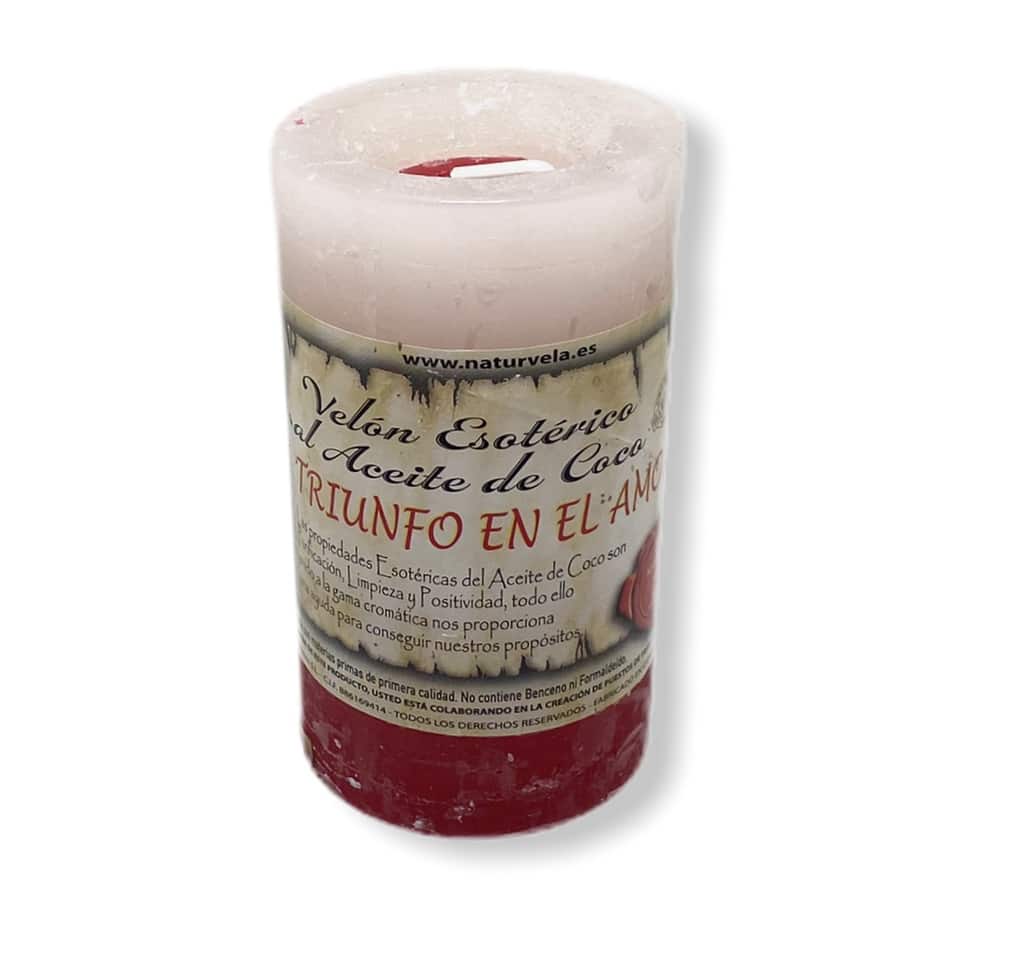 Velón Triunfo Amor con Aceite de Coco