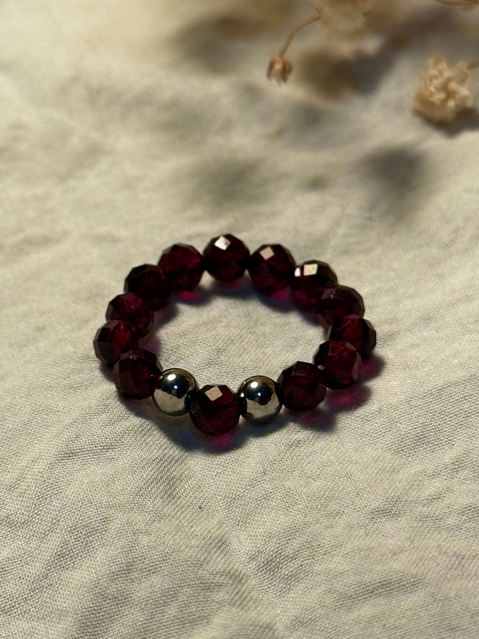 imagen de ANILLO MINERAL GRANATE