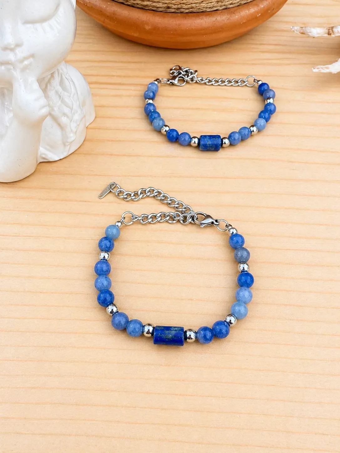 Producto Bella Bruja: PULSERA CUARZO AZUL Y LAPISLAZULI