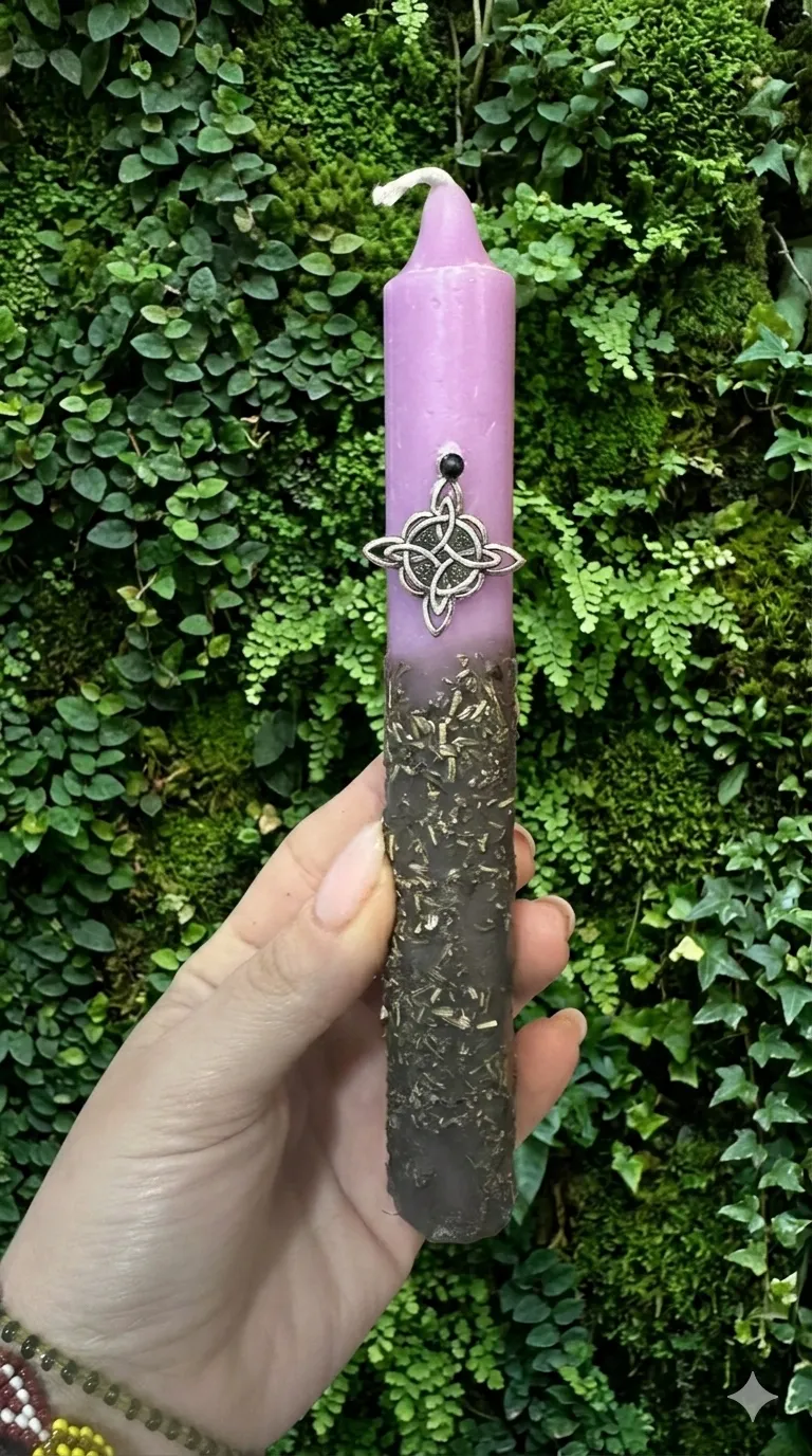 Producto Bella Bruja: VELA CONSAGRADA NUDO DE BRUJAS