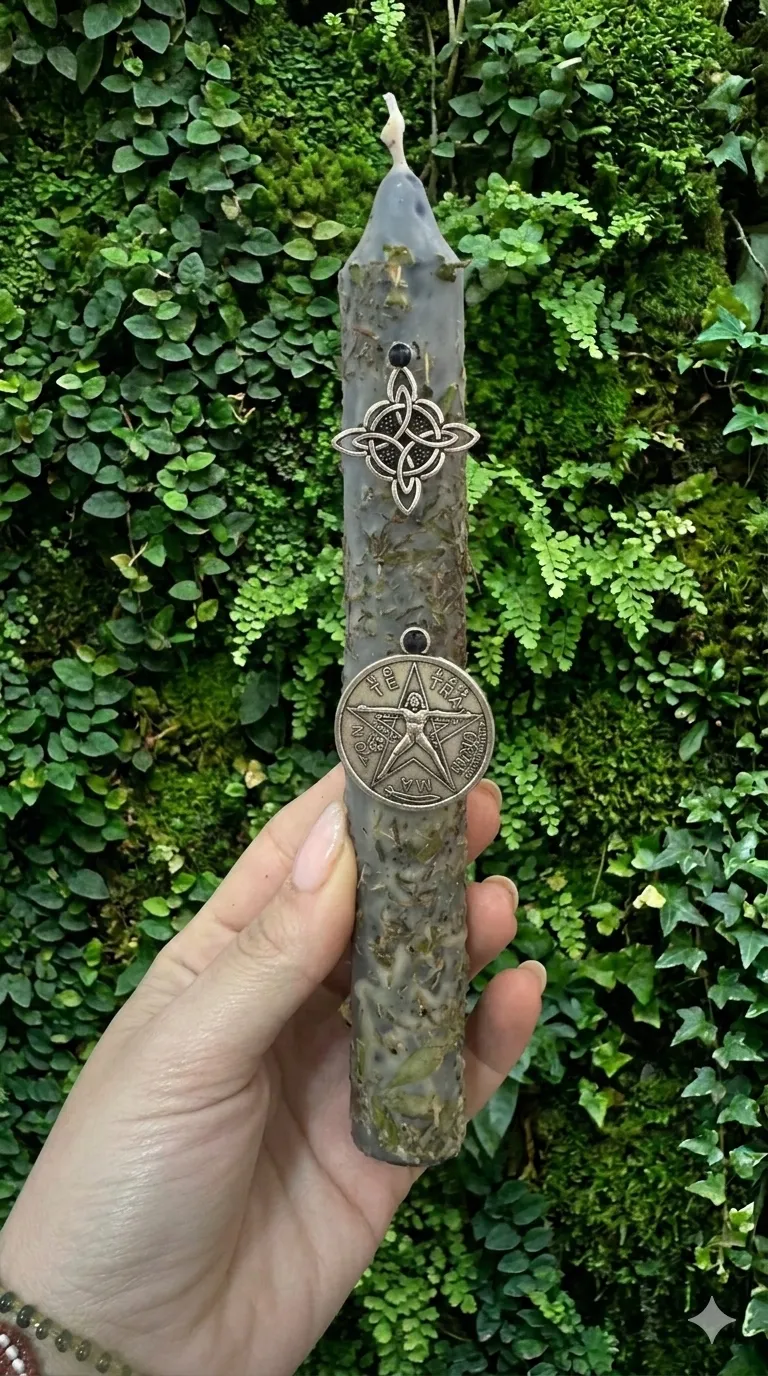 Producto Bella Bruja: VELA CONSAGRADA DOBLE PROTECCIÓN
