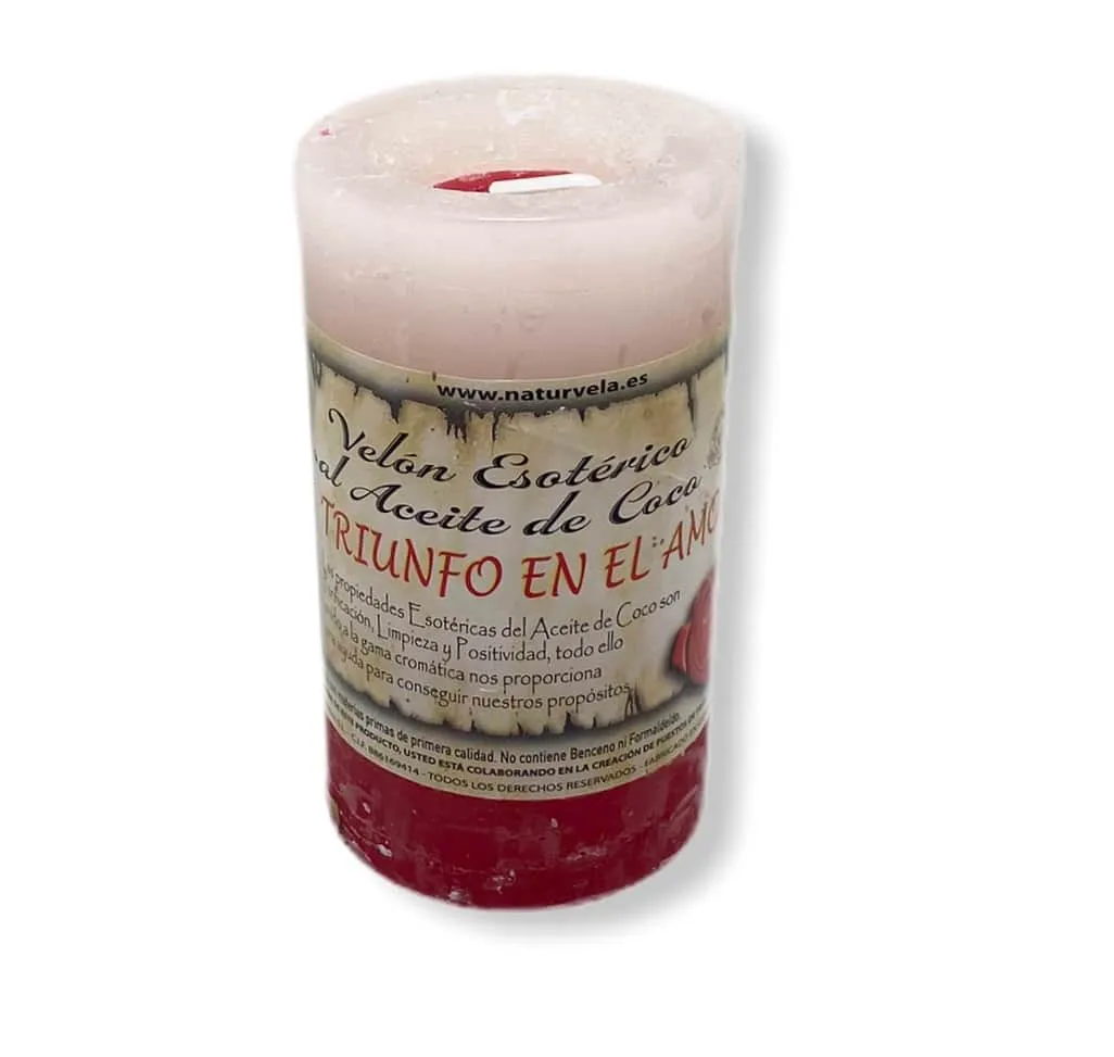 Producto Bella Bruja: Velón Triunfo Amor con Aceite de Coco