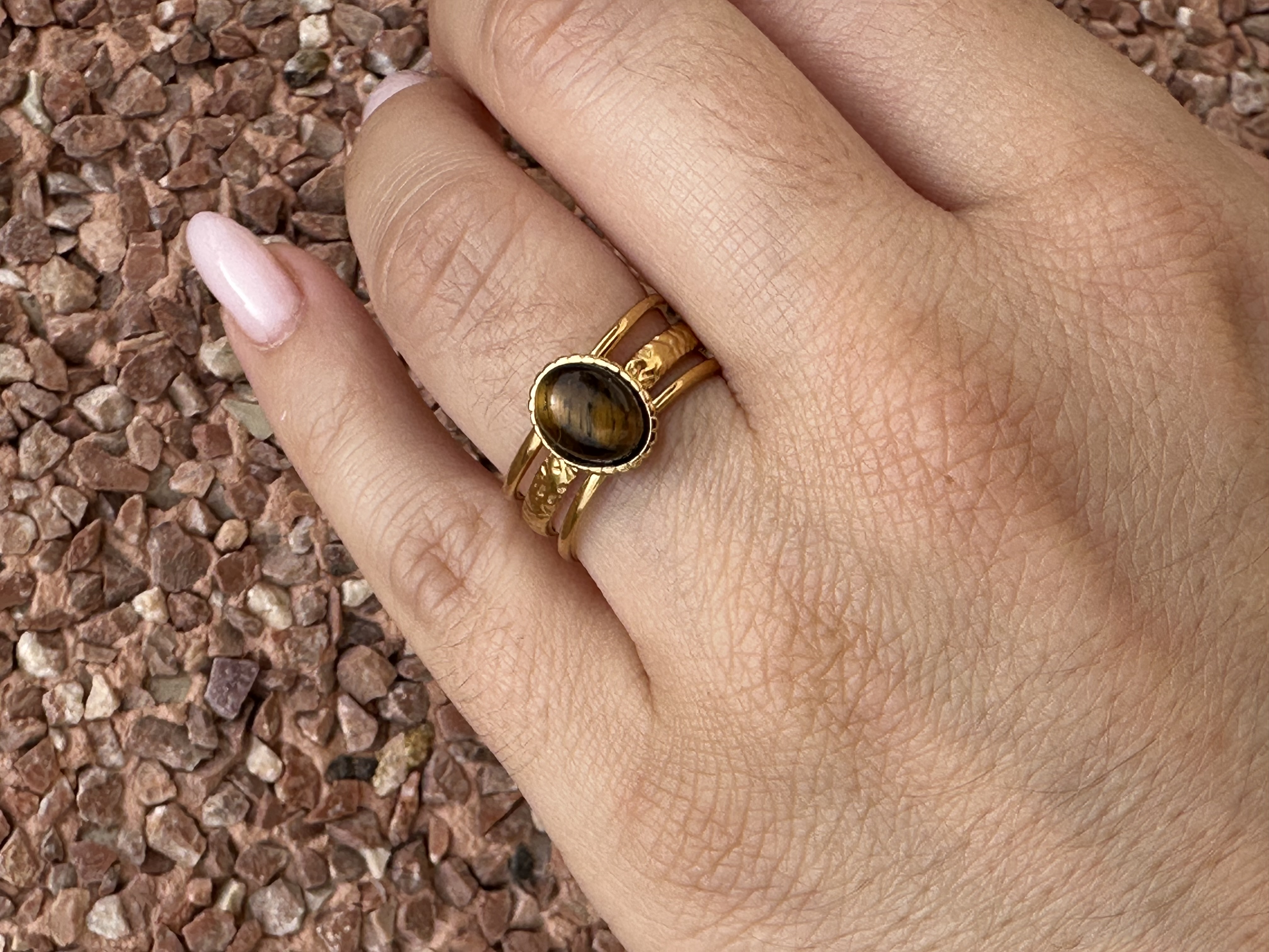 Producto Bella Bruja: Anillo ojo tigre