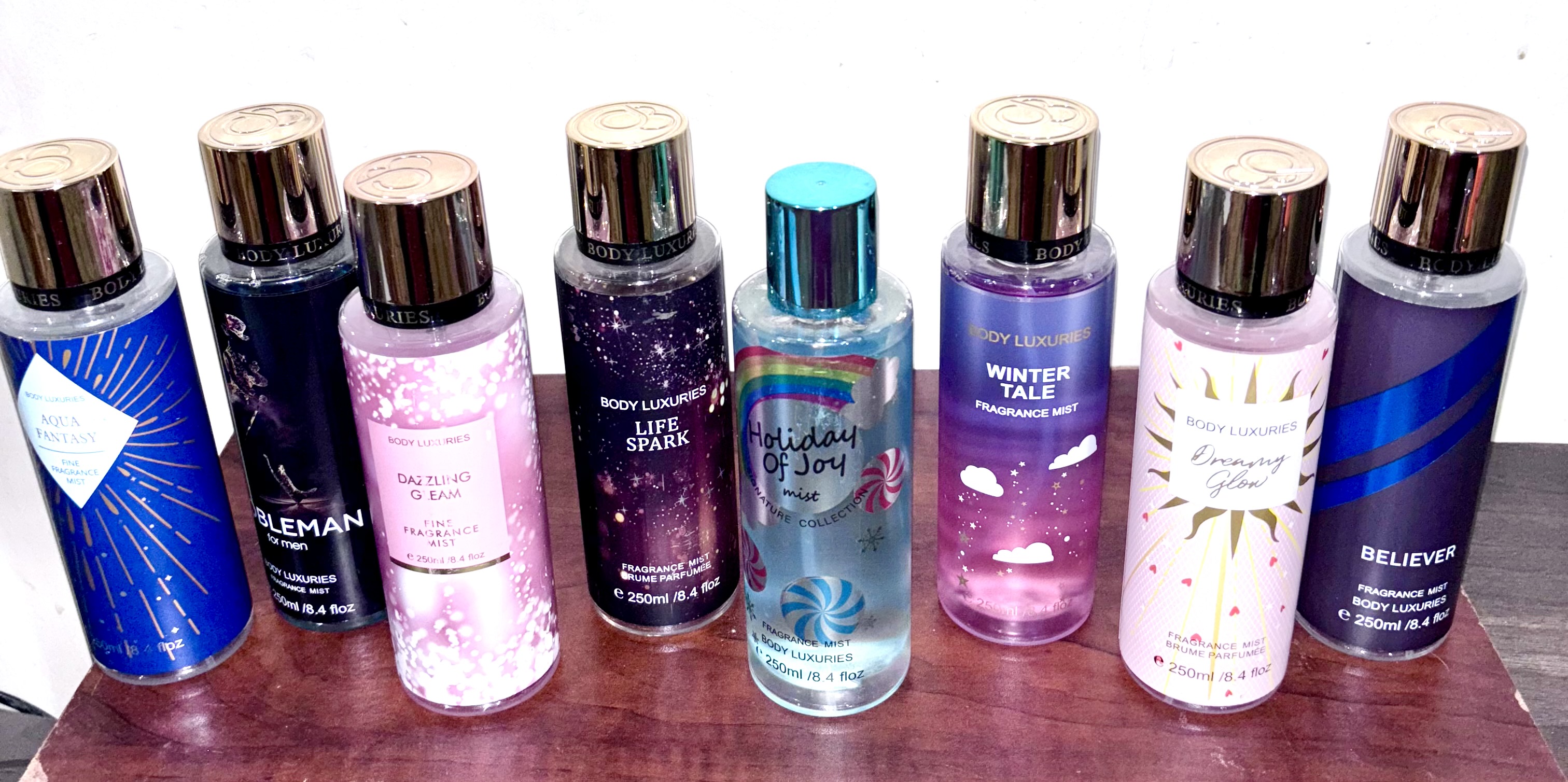 Mini body splashes 