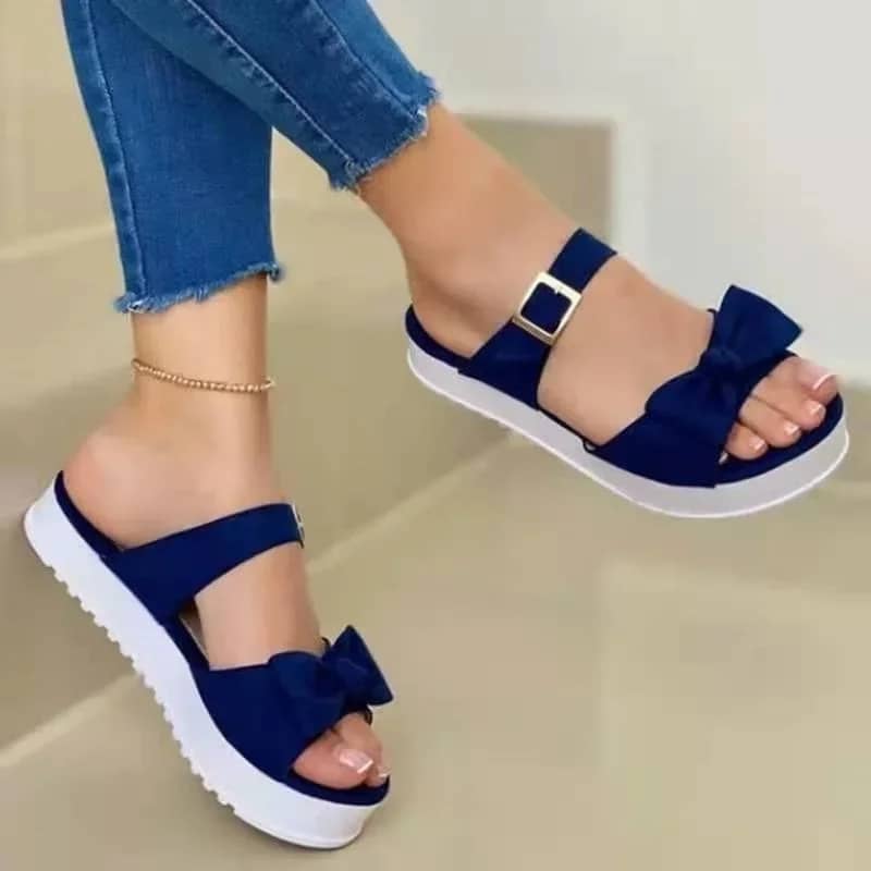 Fashion Bow Flat platform Sandals 