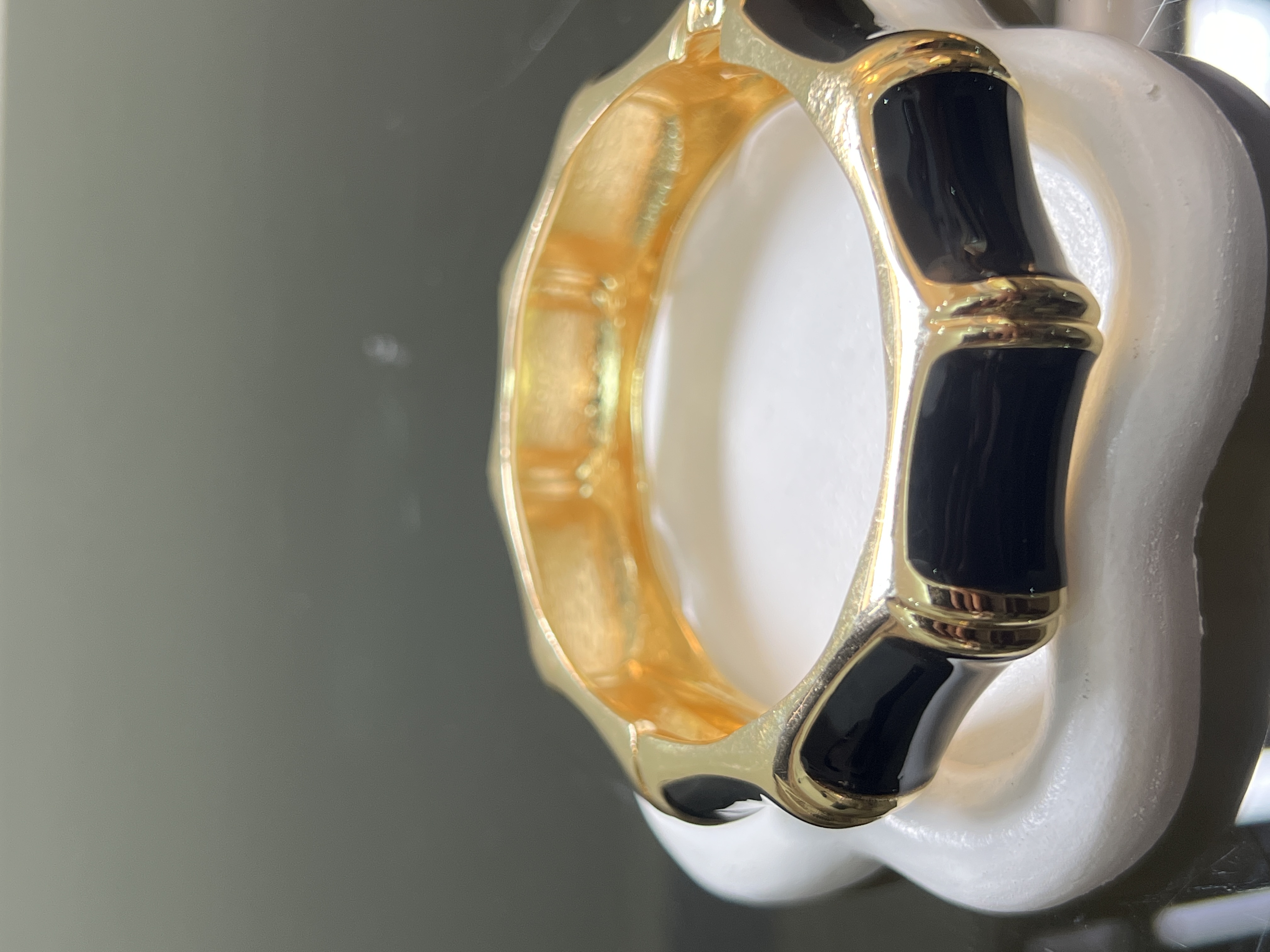 Black and gold chunky bangle 