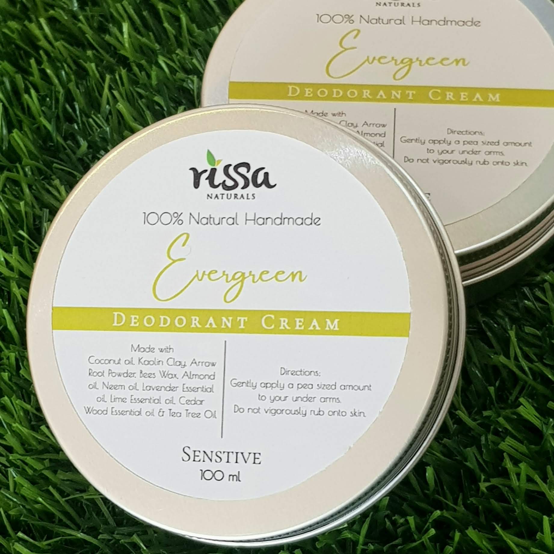 Rissa Naturals Evergreen Deodrant Cream_senstive 100g