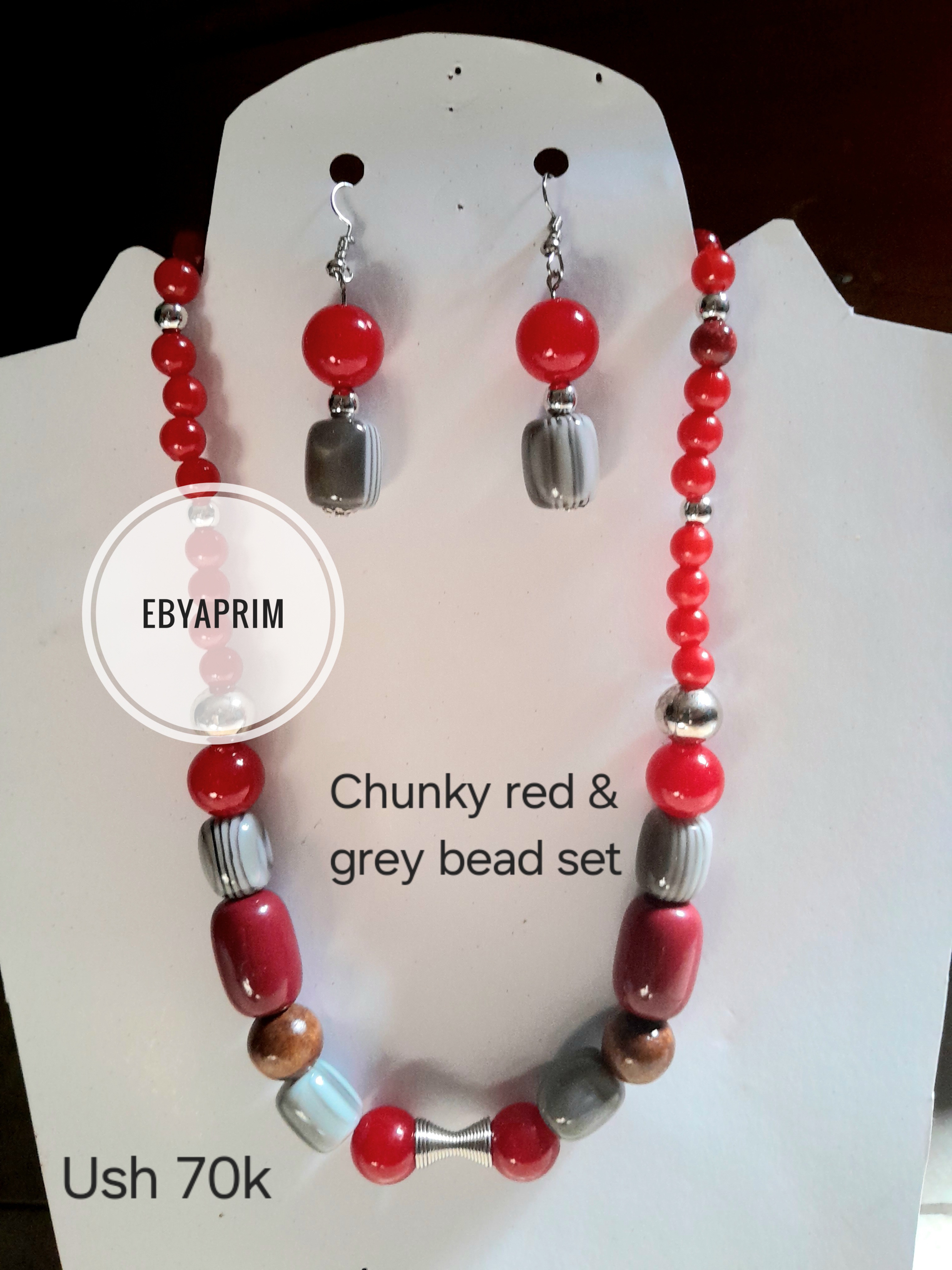 Chunky red and grey set